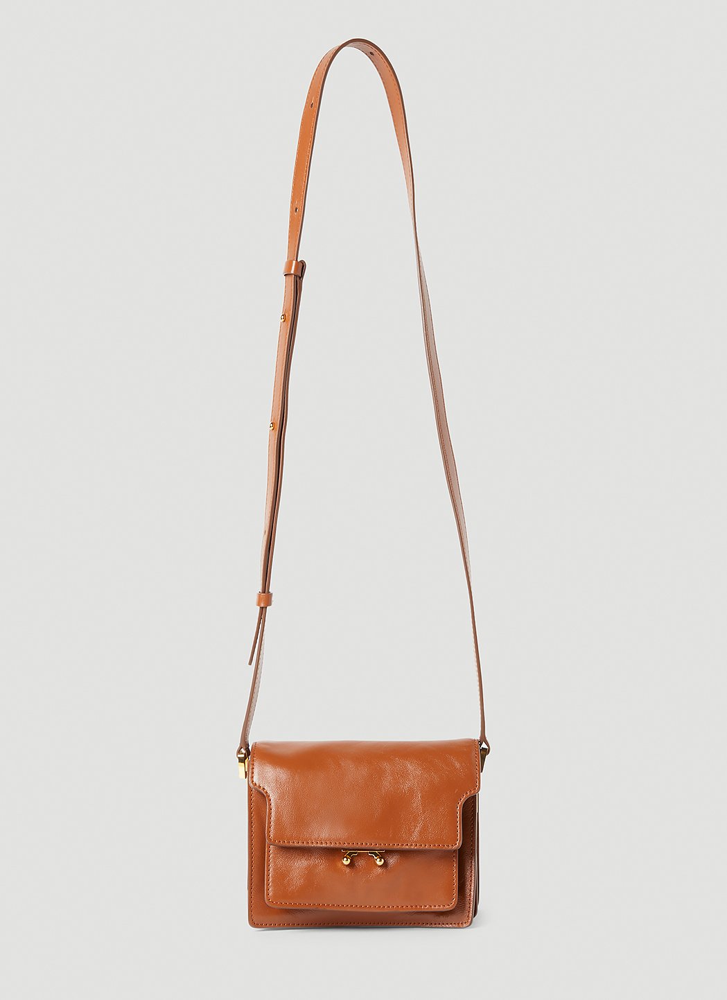 Marni Mini Trunk Shoulder Bag - Brown