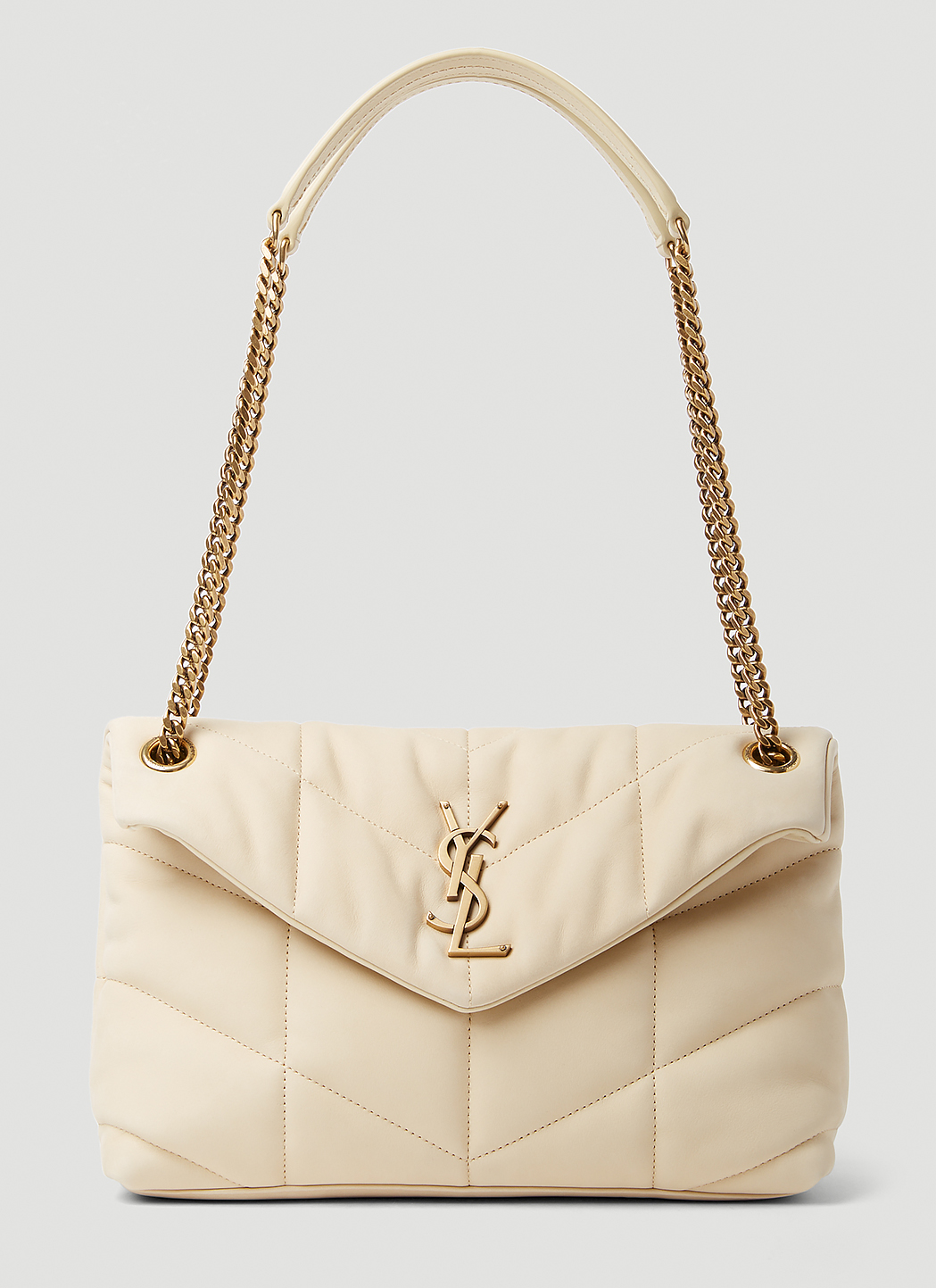 Ysl puffer bag white hot sale