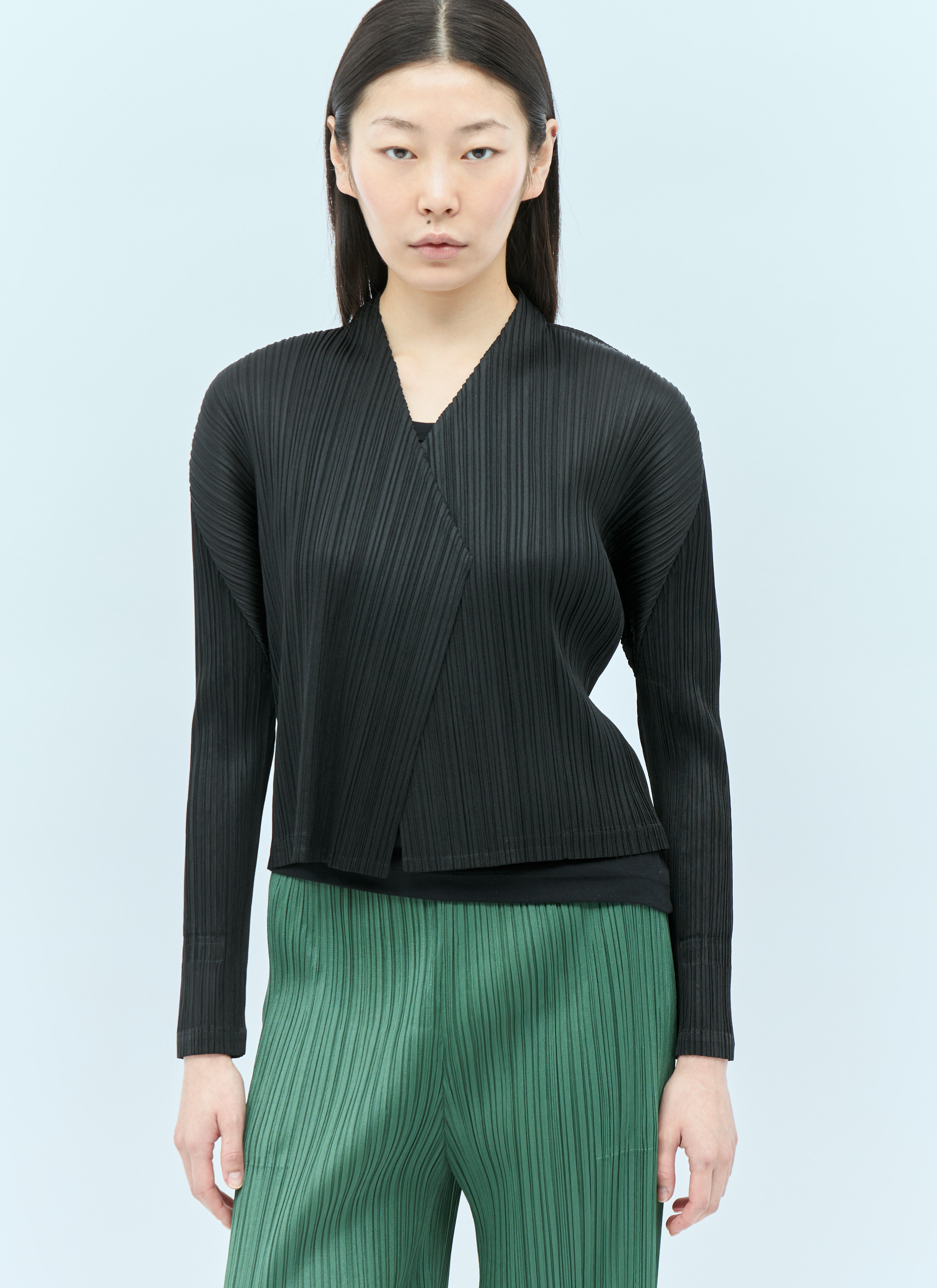 Pleats Please Issey Miyake Monthly Colors: December Cardigan in