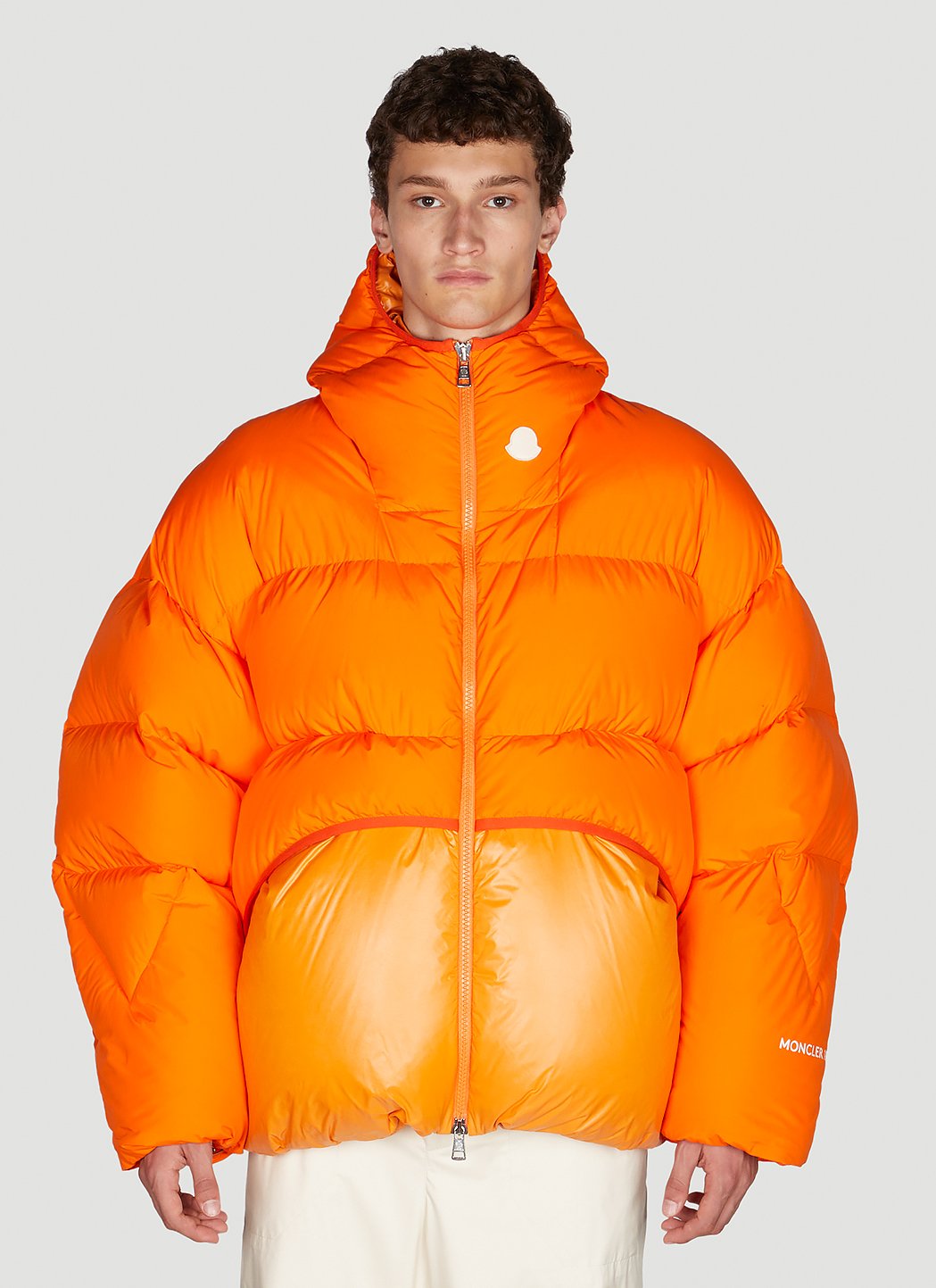 comme des garcons quilted jacket orange