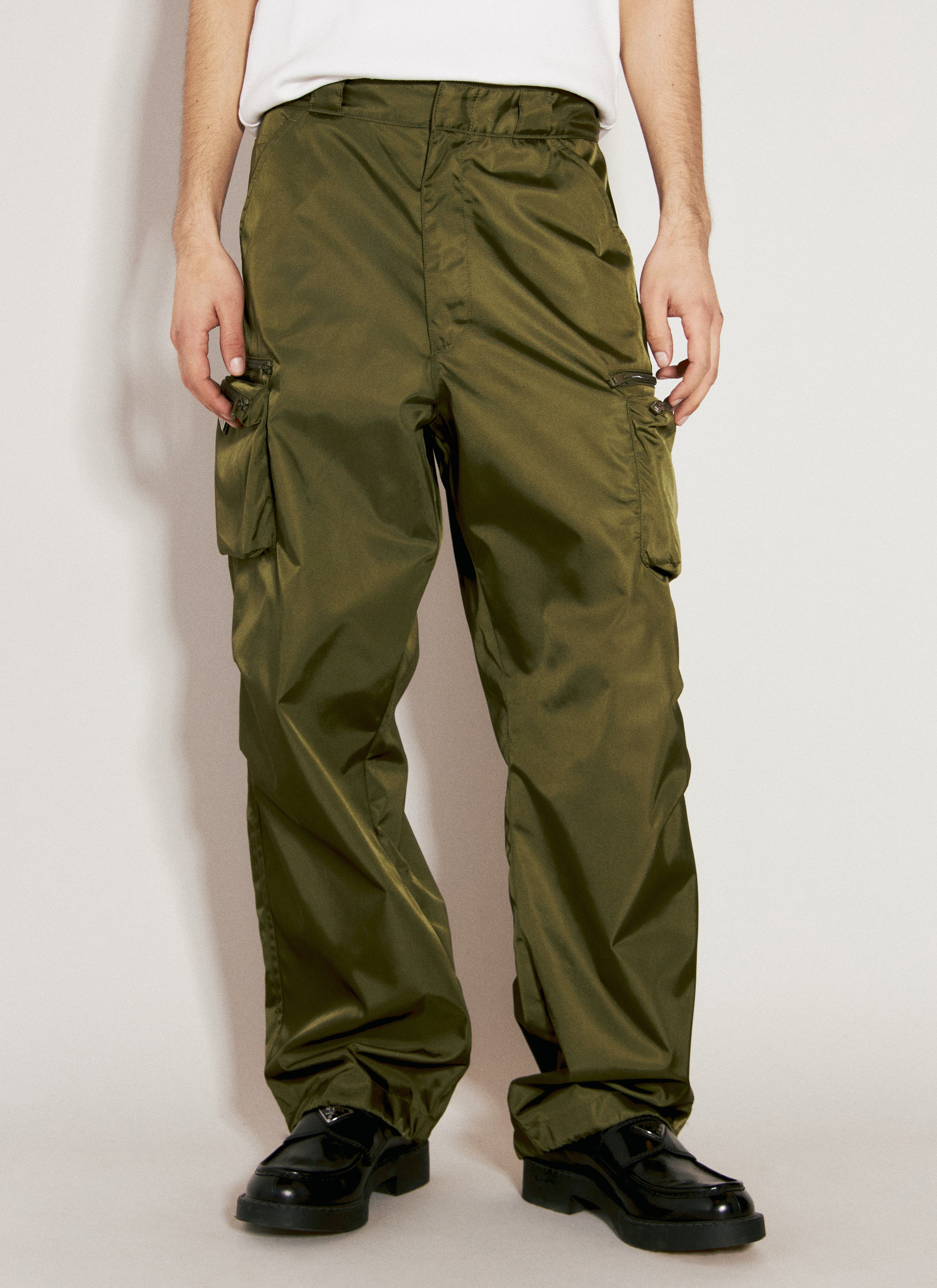 Prada Men s Re Nylon Cargo Pants in Green LN CC