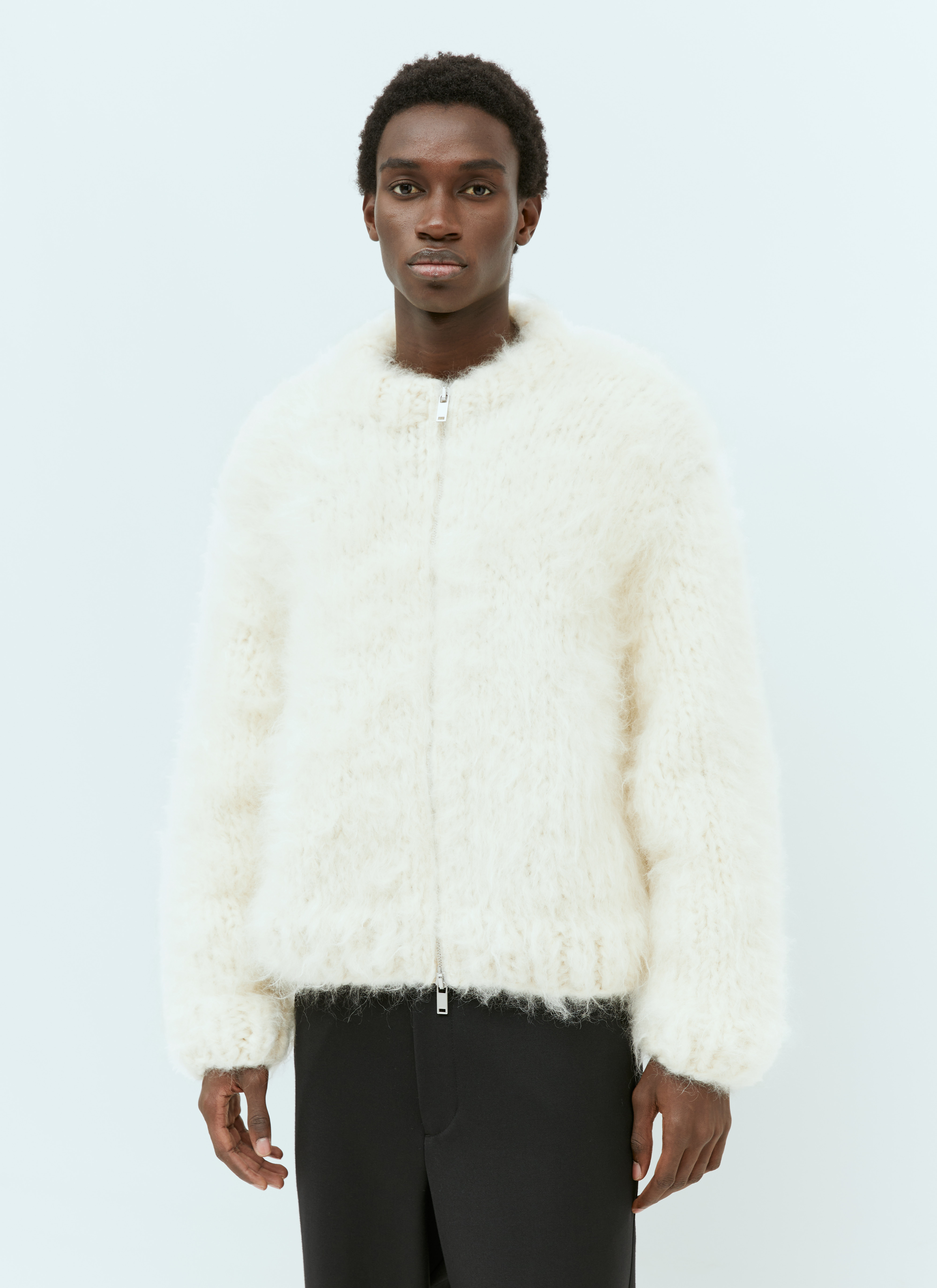 Mens faux clearance fur bomber jacket