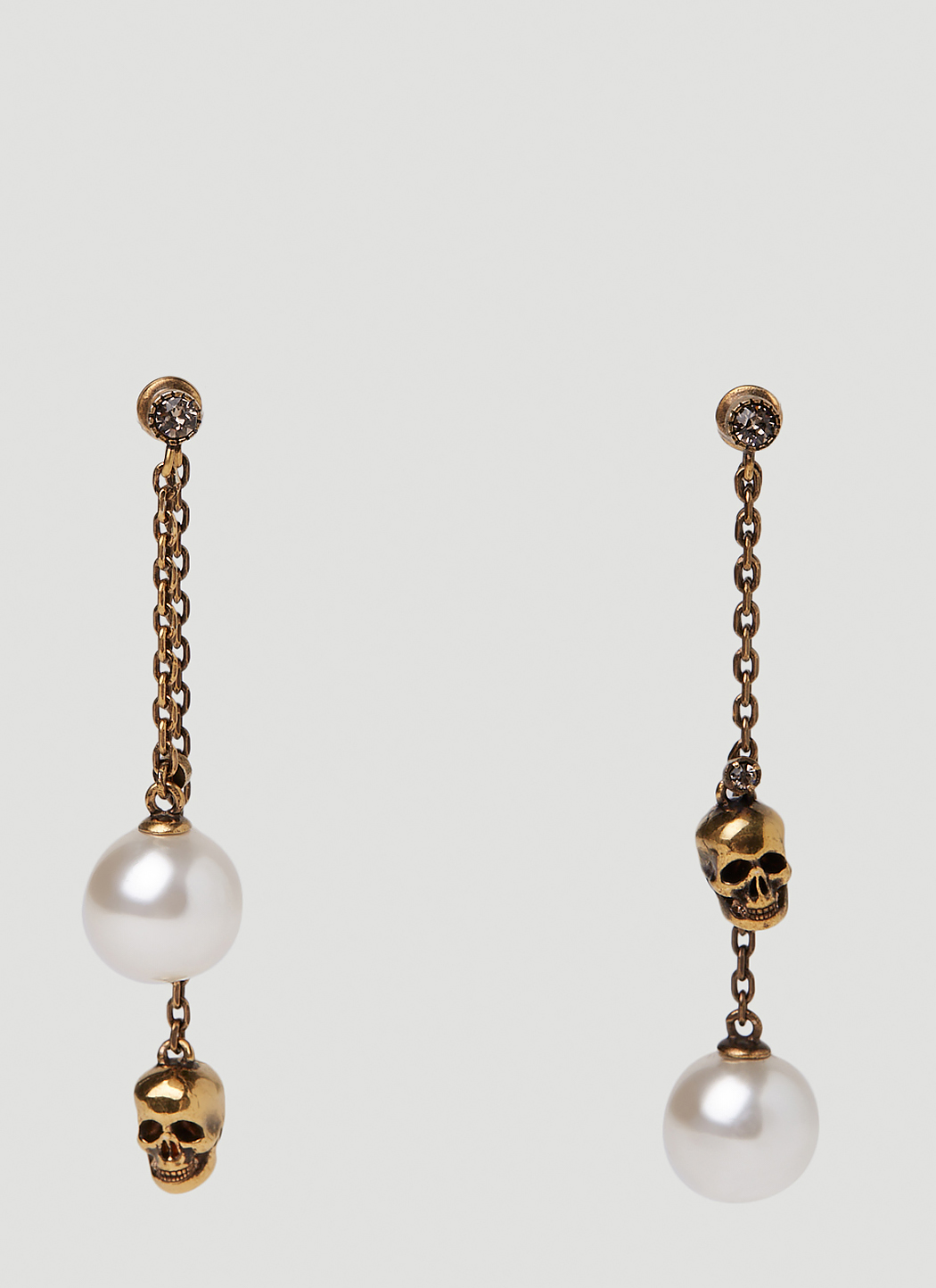 Pearly Skull Earrings