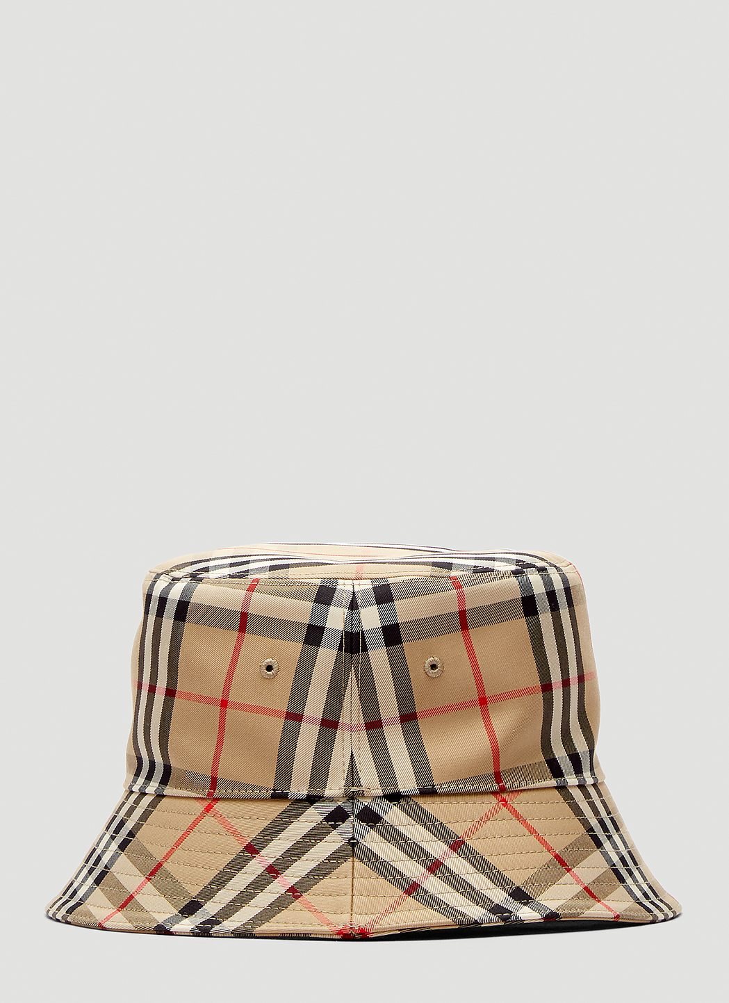 Burberry Men's Classic Check Bucket Hat in Beige LNCC