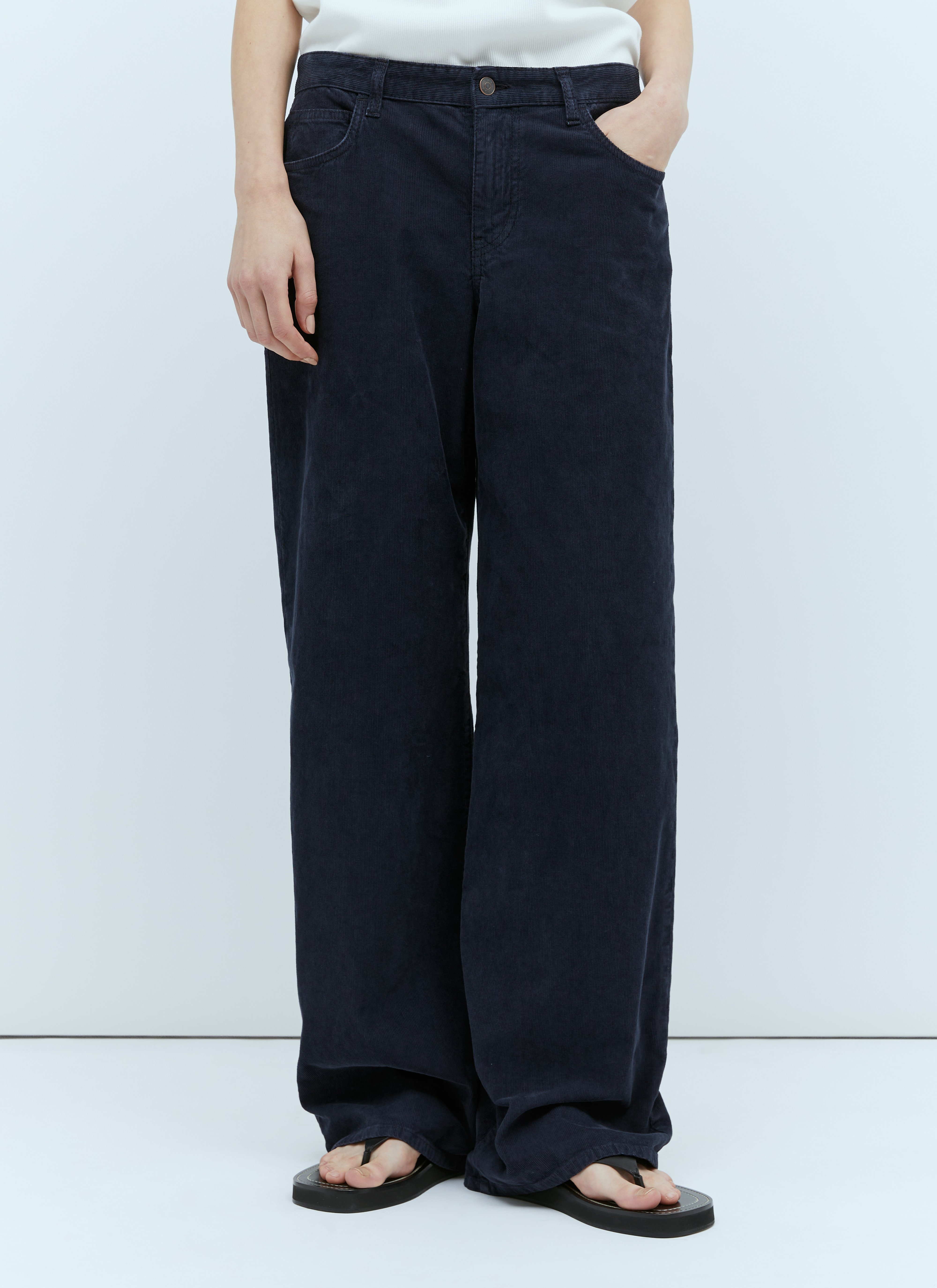 The Row Eglitta Corduroy Pants in Blue LN CC