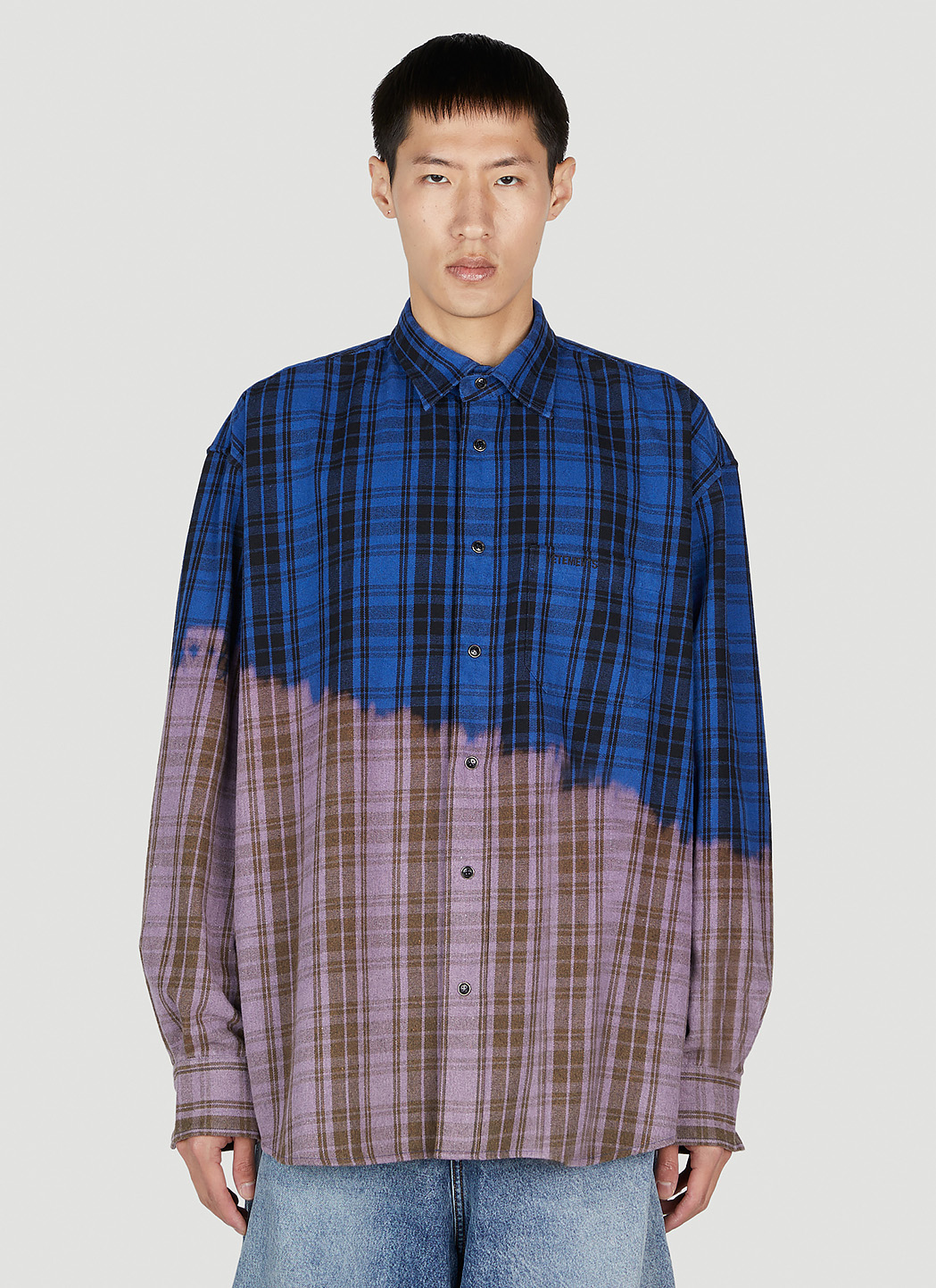 VETEMENTS Bleached Flannel Shirt | Smart Closet