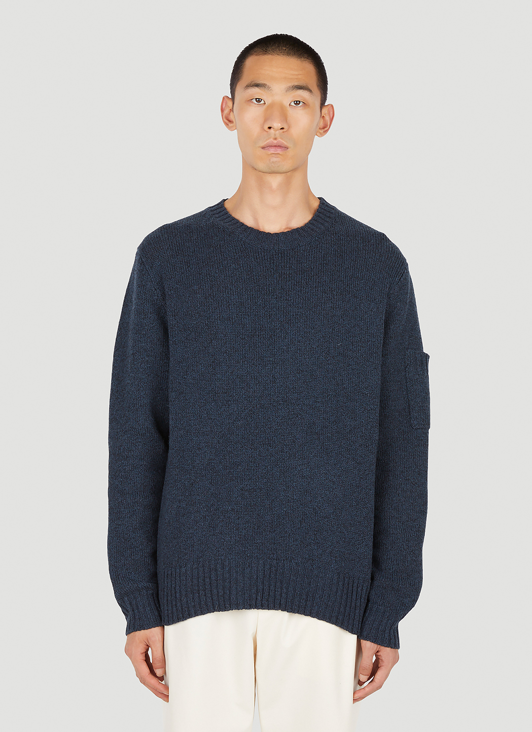 Jil Sander+ Sleeve Pocket Sweatshirt in Blue | LN-CC