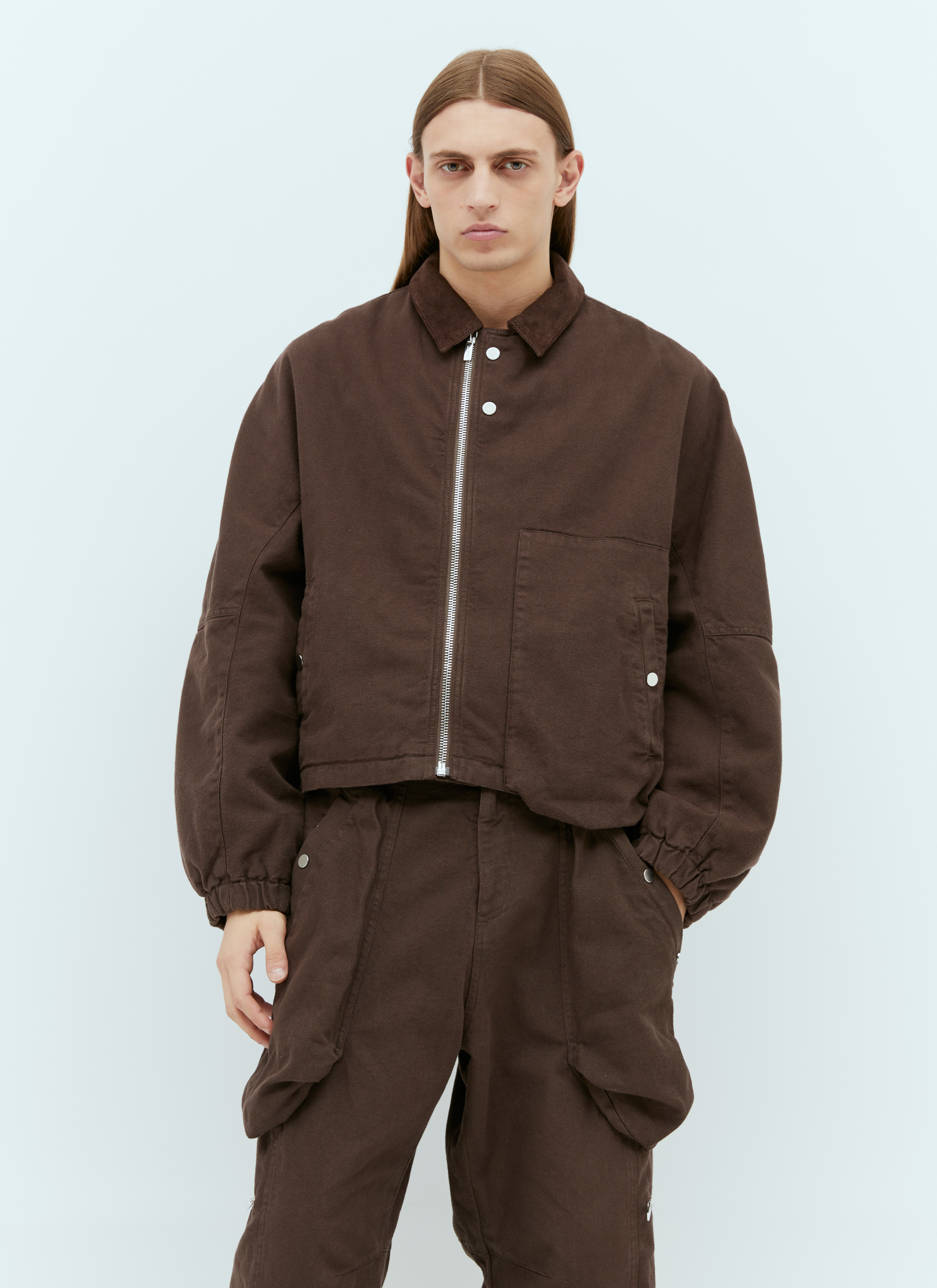 Jacquemus Men's Le Blouson Trivela Utility Jacket in Brown | LN-CC®