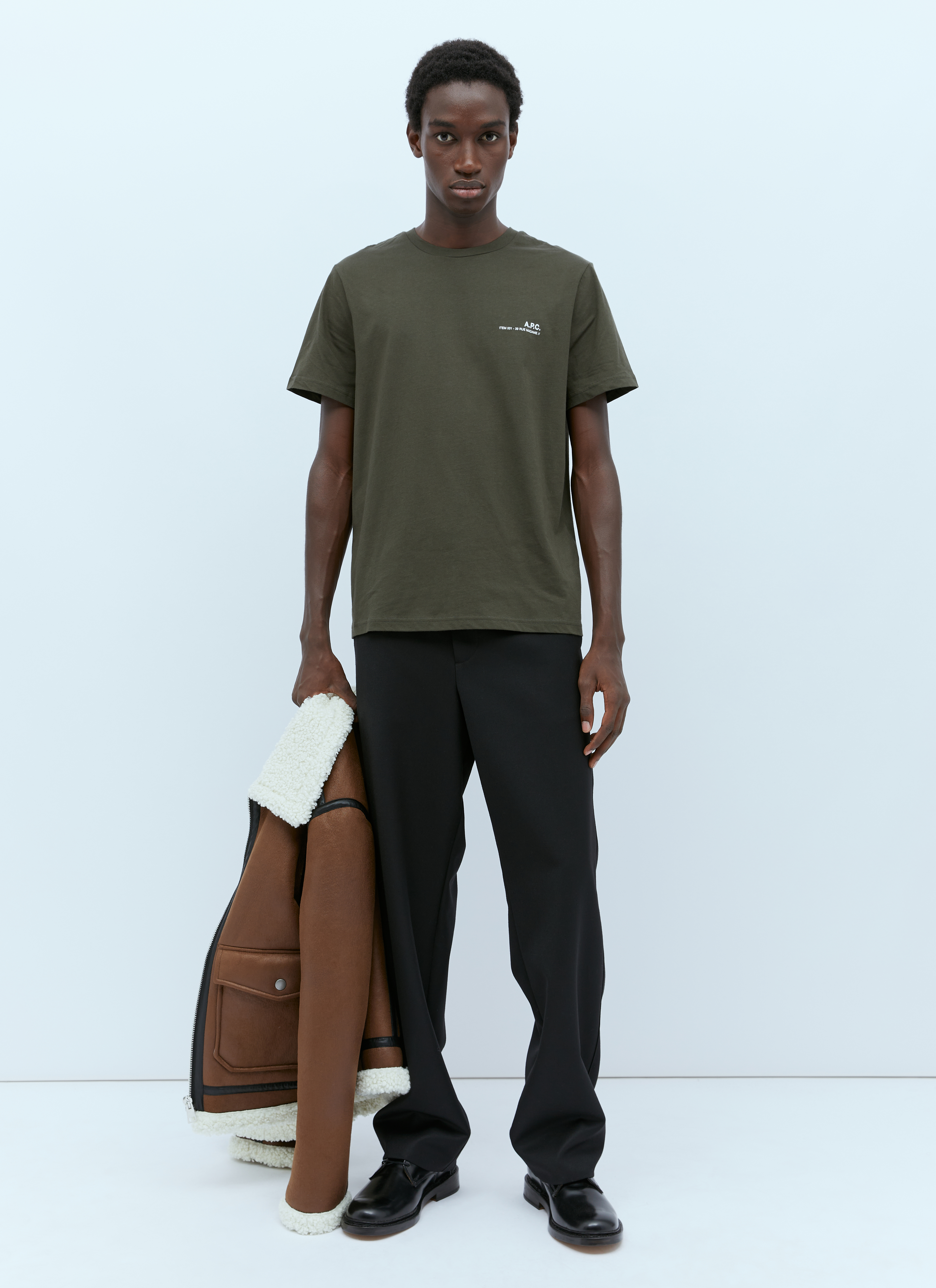 A.P.C. Logo Print T-Shirt in Khaki | LN-CC®