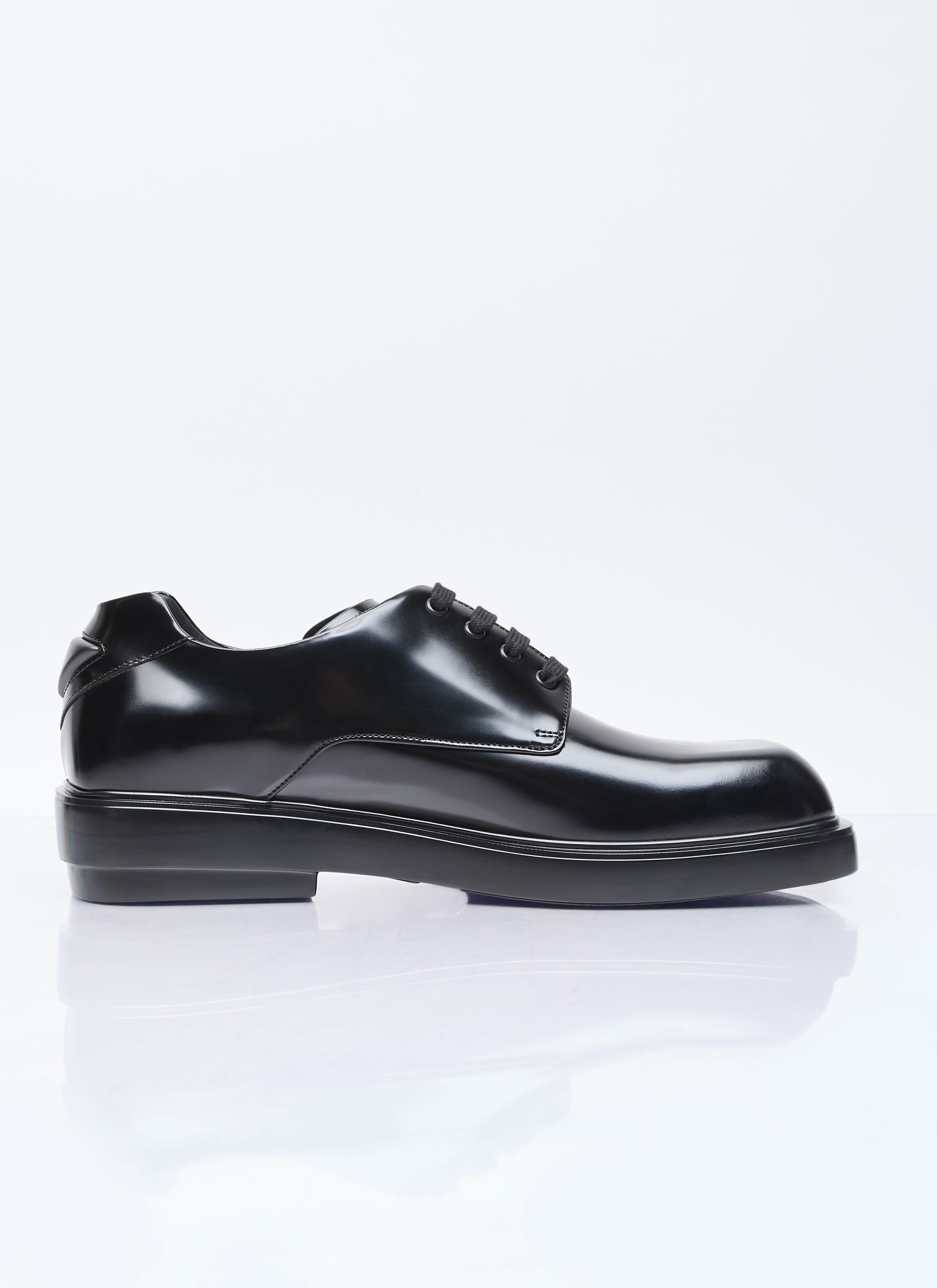 Prada Men s Square Toe Derby Shoes in Black LN CC