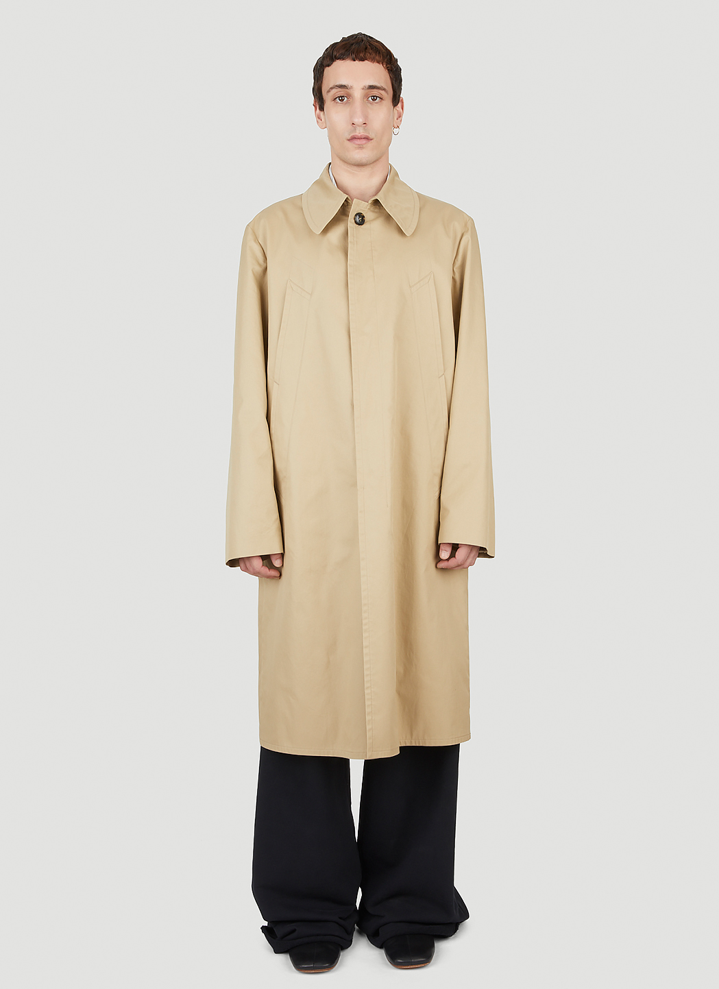 MM6 Maison Margiela Knee Length Trench Coat in Beige | LN-CC®