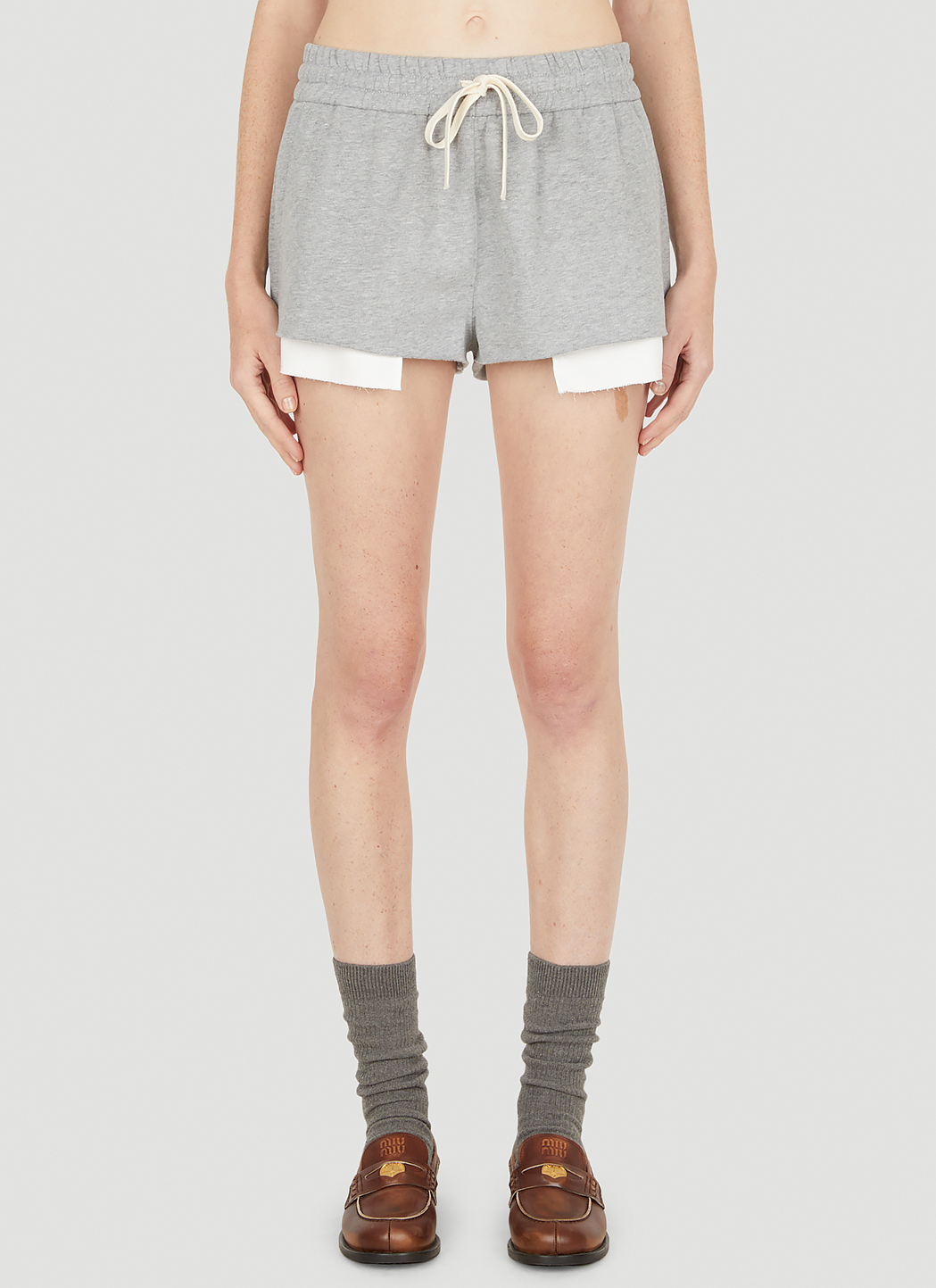 Shorts Miu Miu Grey size 40 IT in Viscose - 40719117