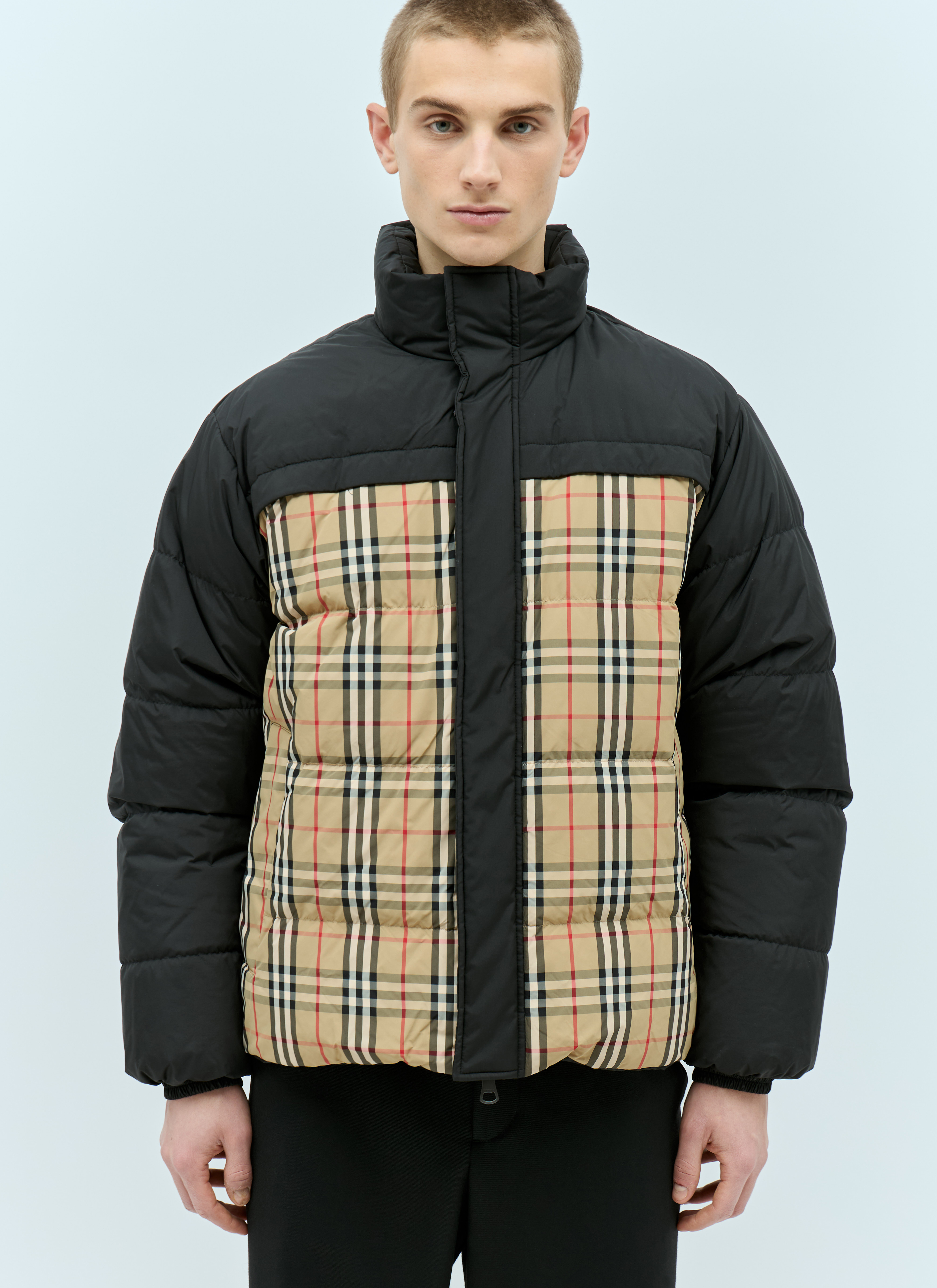 Burberry Men's Reversible Oakmere Down Jacket in Beige