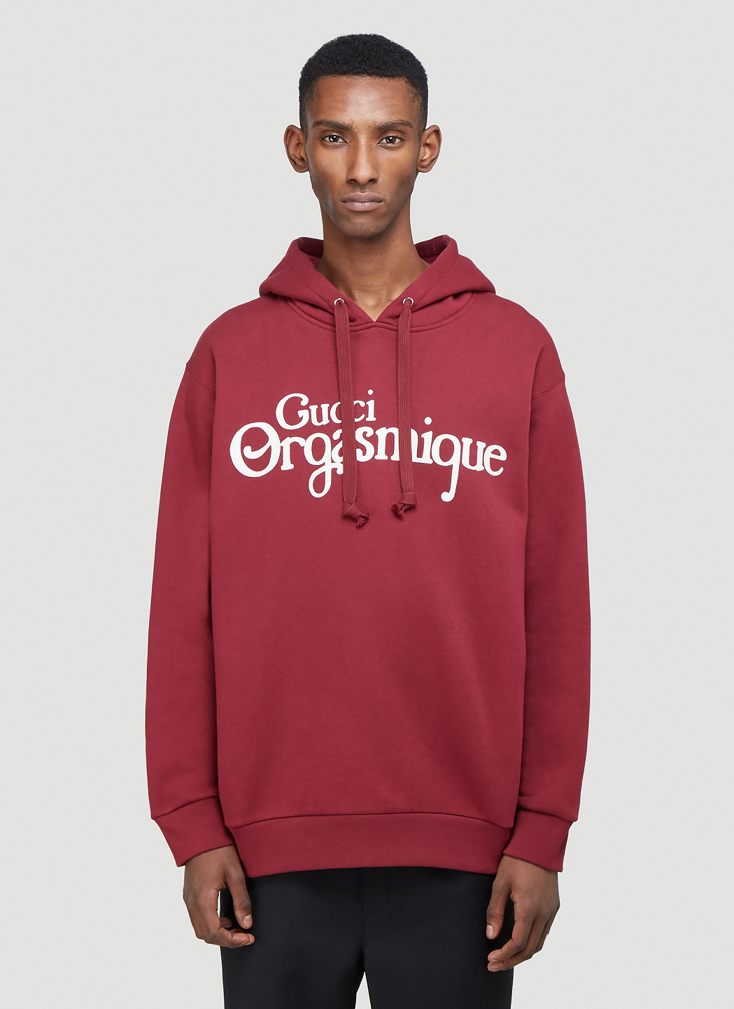 Gucci store hoodie red