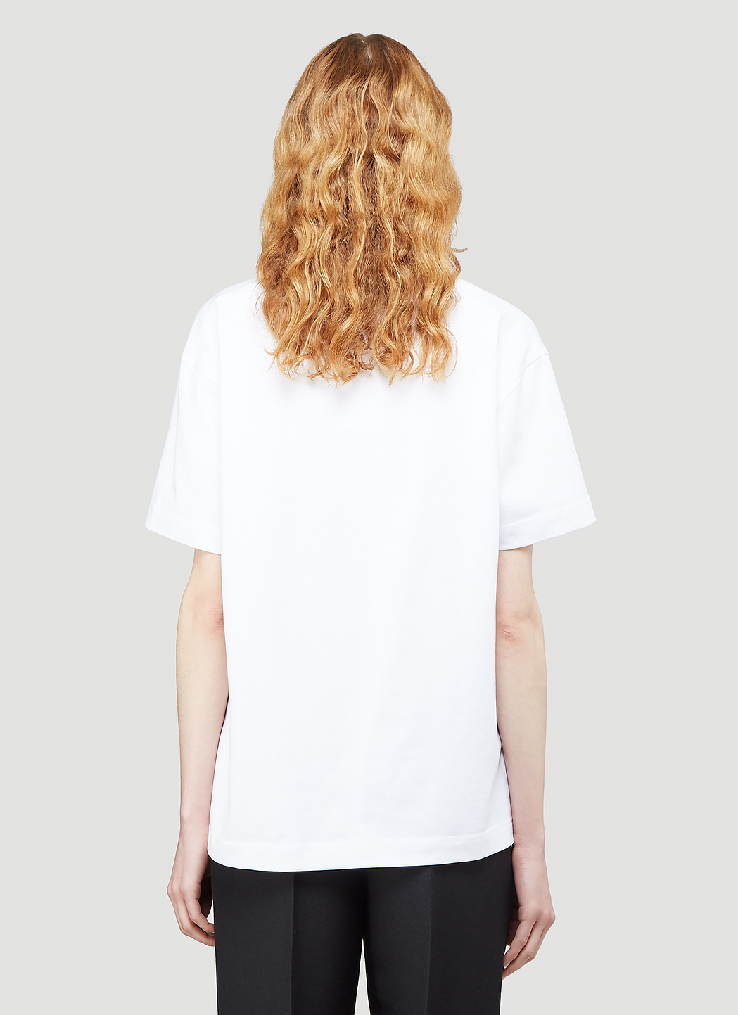 Alexander Wang Women's Embroidered-Logo T-Shirt in White | LN-CC