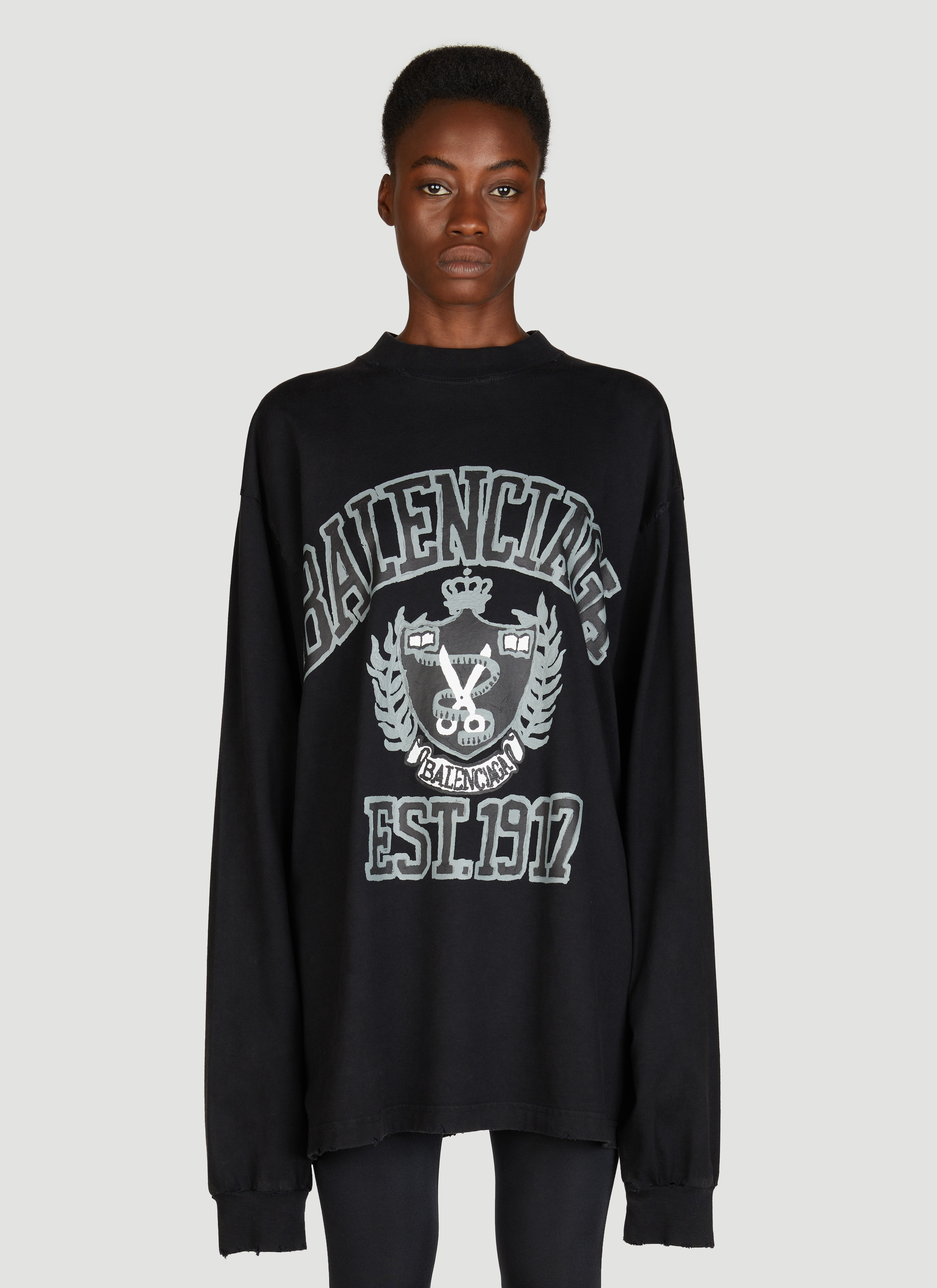 Balenciaga Black College good 1917 T-Shirt