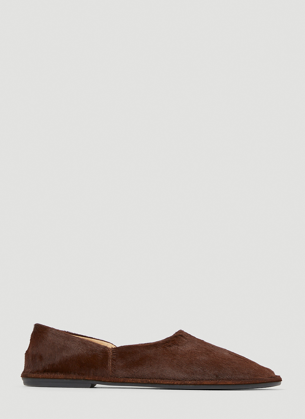 The Row Canal Slippers in Brown LN CC