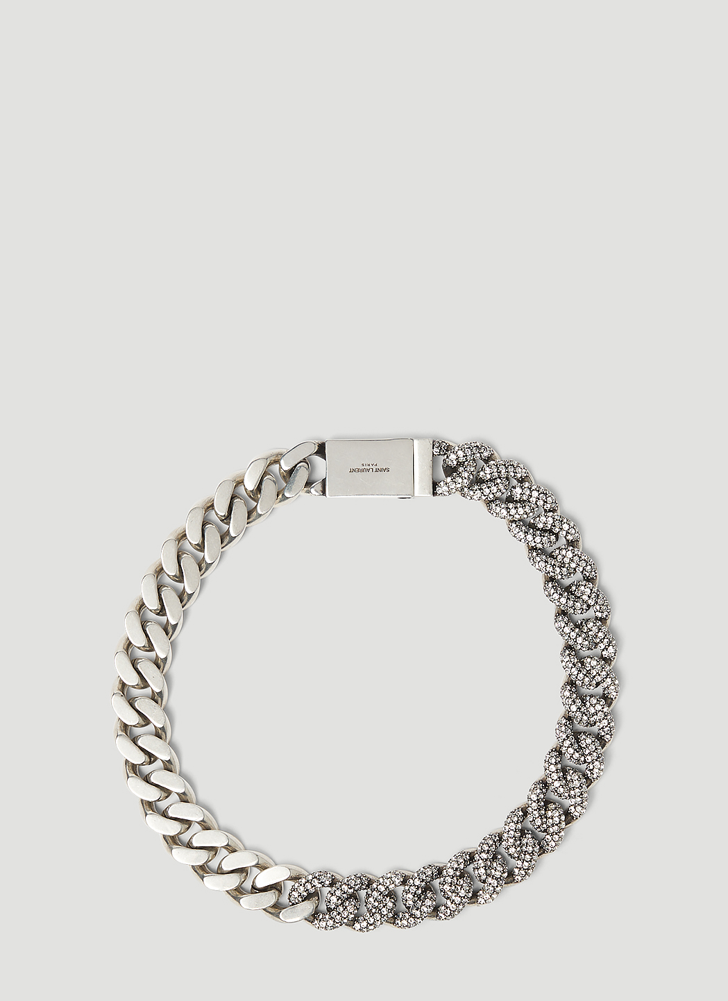 Ysl metal deals curb chain necklace