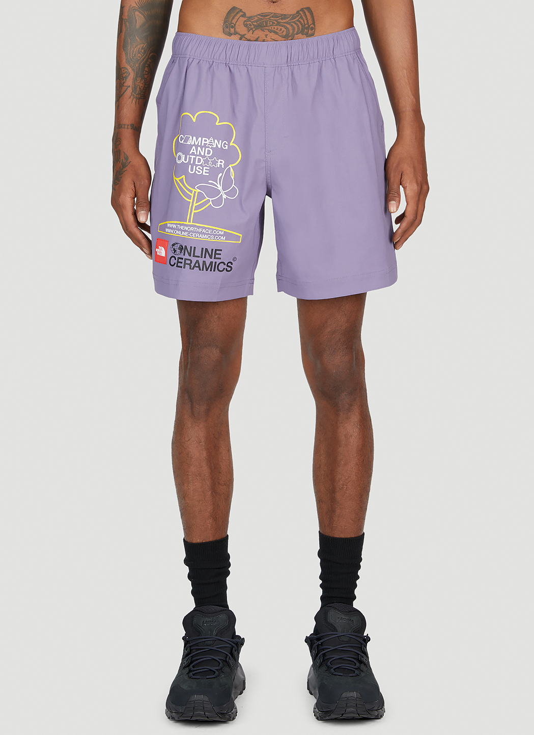 The North Face x Online Ceramics Graphic Shorts in Purple | LN-CC®