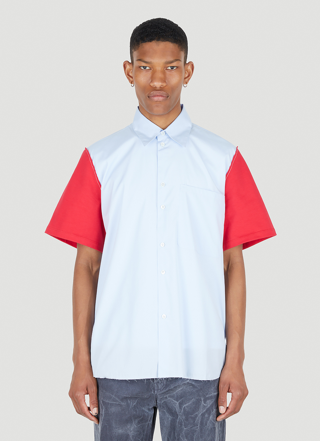 Camiel Fortgens Research Contrasting Sleeve Shirt | Smart Closet
