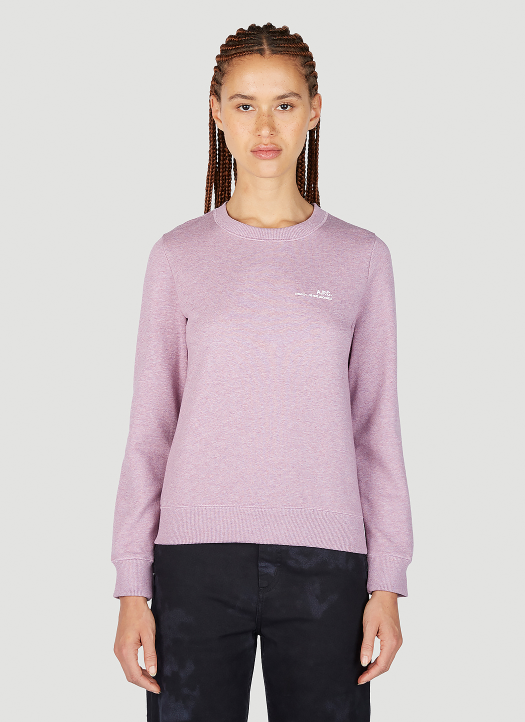 A.P.C. Unisex Item F Sweatshirt in Lilac | LN-CC®