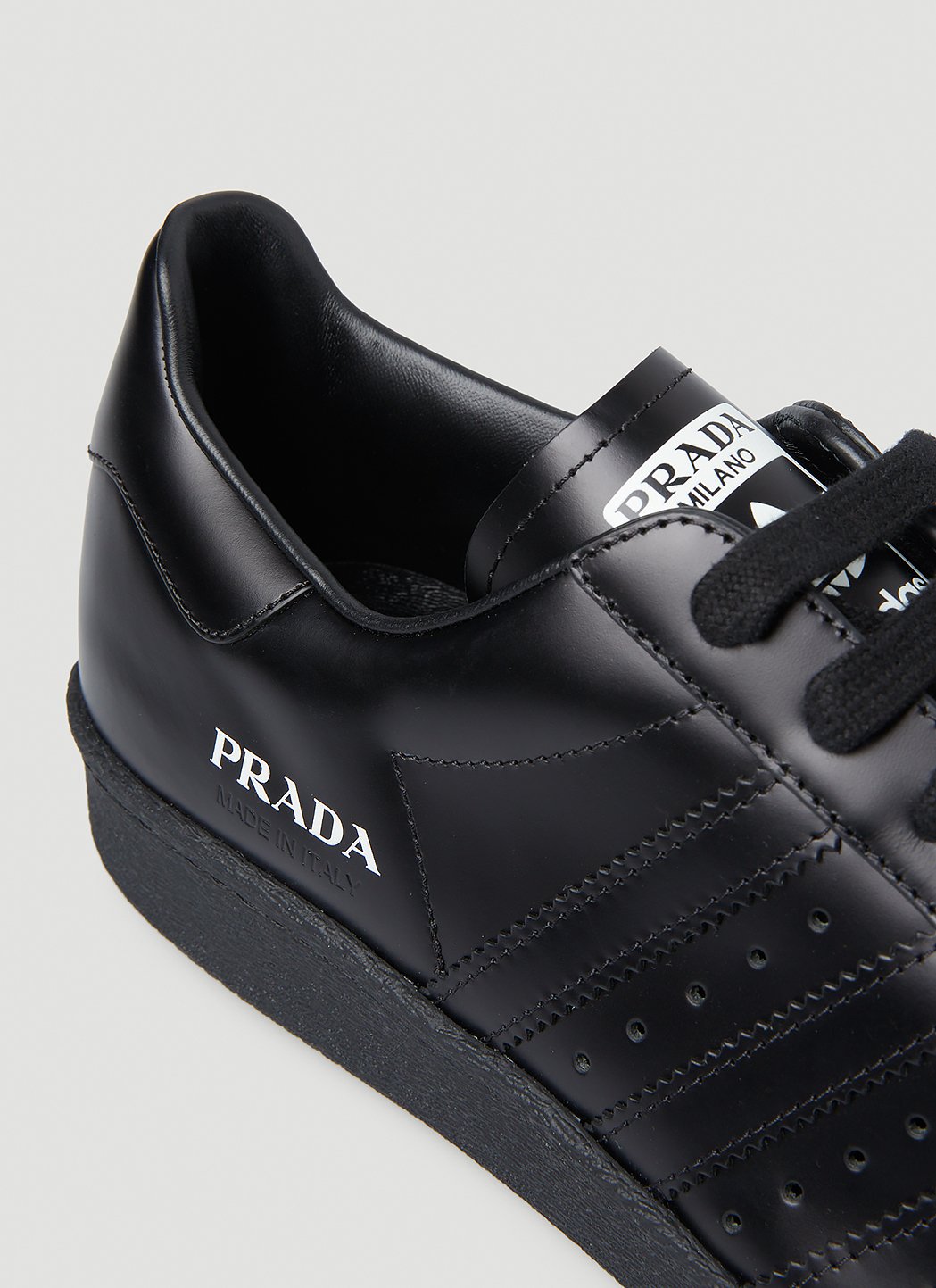 adidas x Prada Unisex Prada Superstar Sneakers in Black | LN-CC