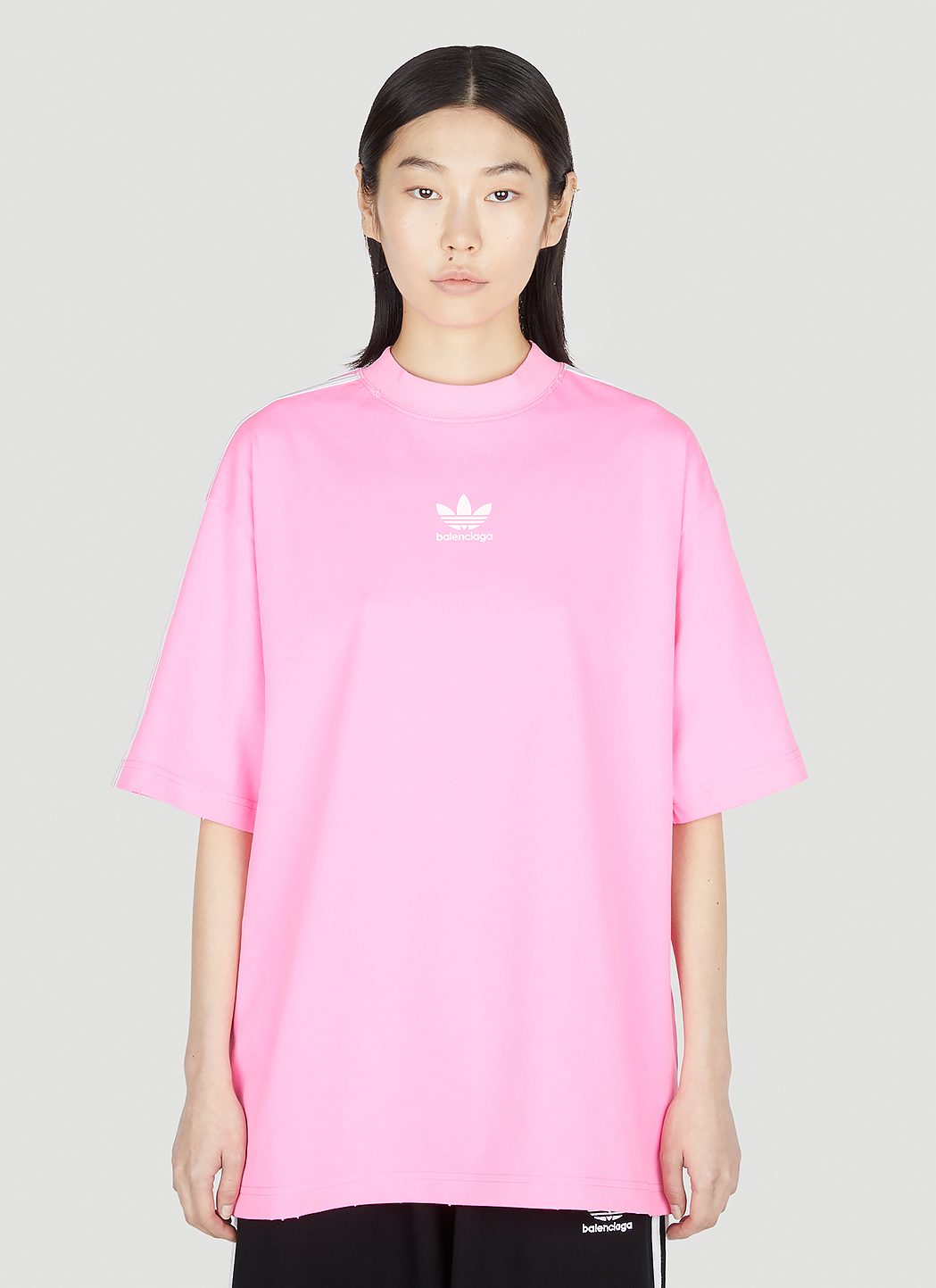 adidas x Balenciaga Logo Print T Shirt in Pink LN CC