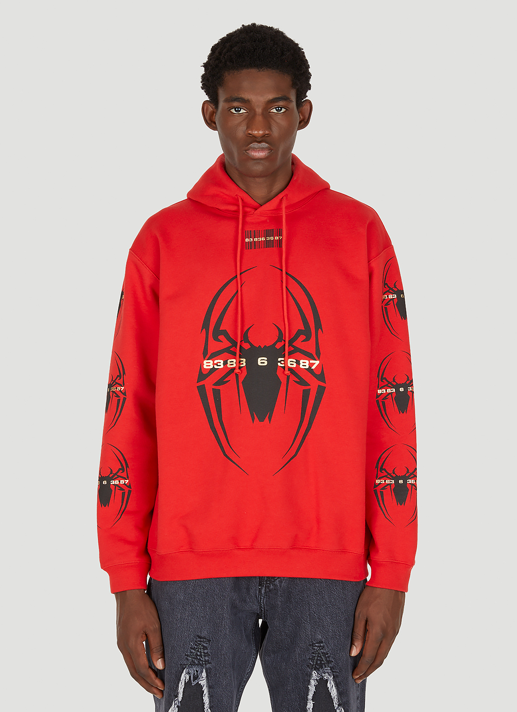 VTMNTS Spider Hooded Sweatshirt in Red | LN-CC®