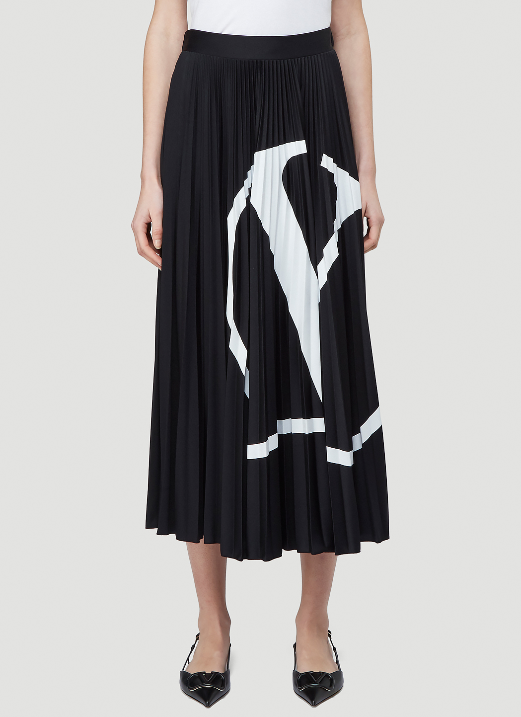 Valentino white pleated clearance skirt