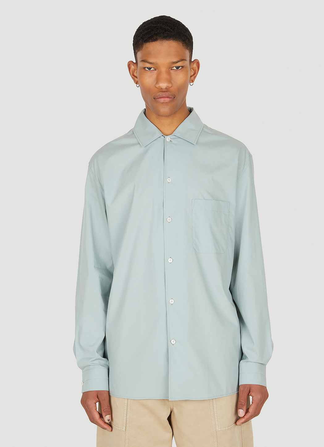 Lemaire20aw CONVERTIBLE COLLAR SHIRT-