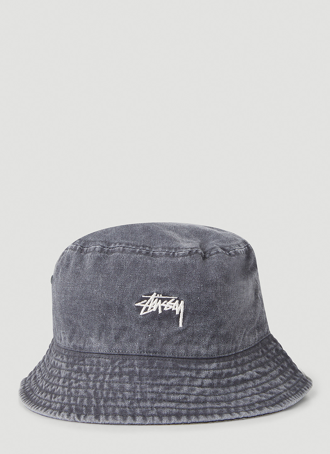 Stüssy Low Pro Washed Bucket Hat in Grey | LN-CC