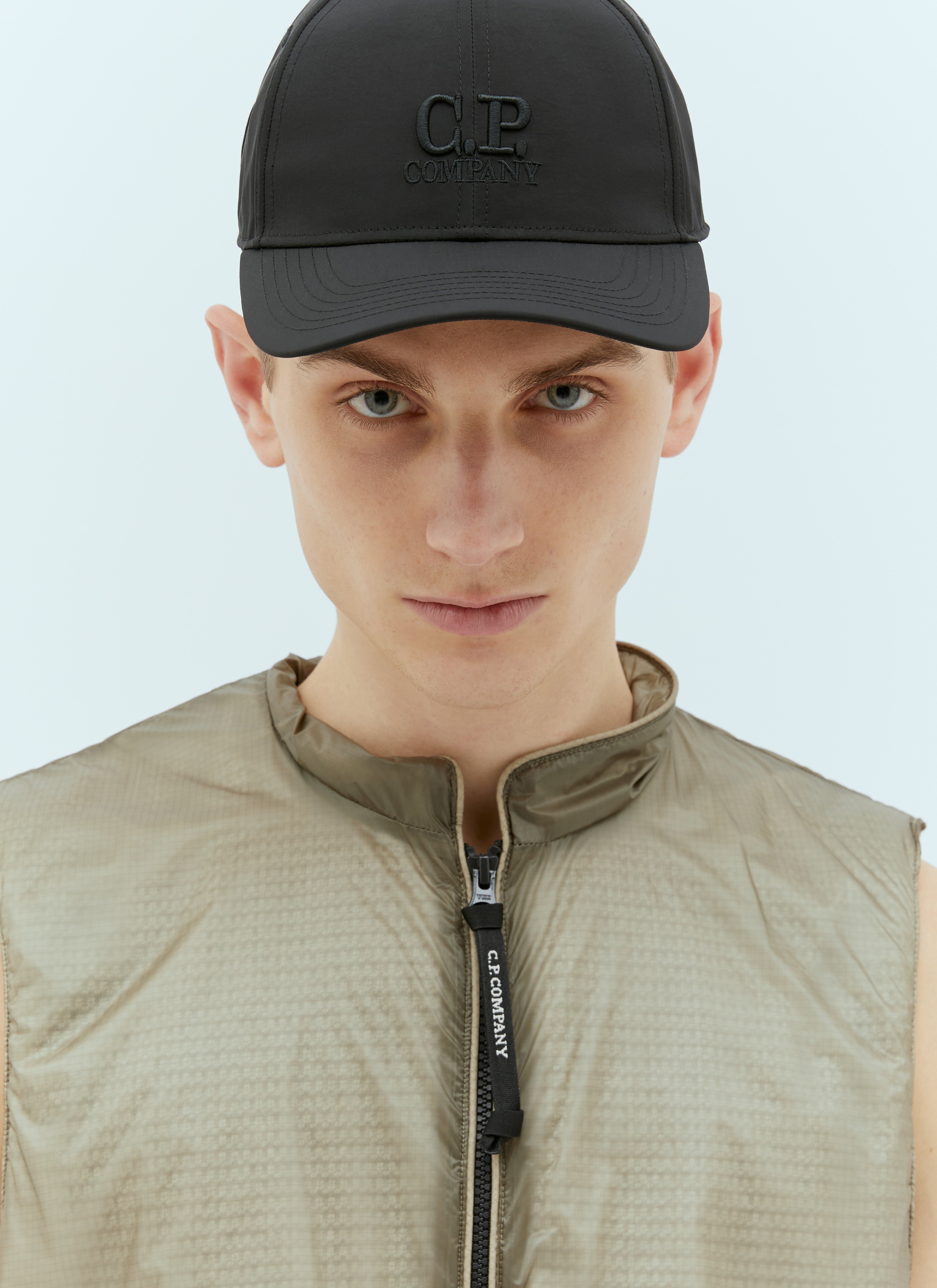 C.P. Company Khaki Chrome-R Neck Flap Cap