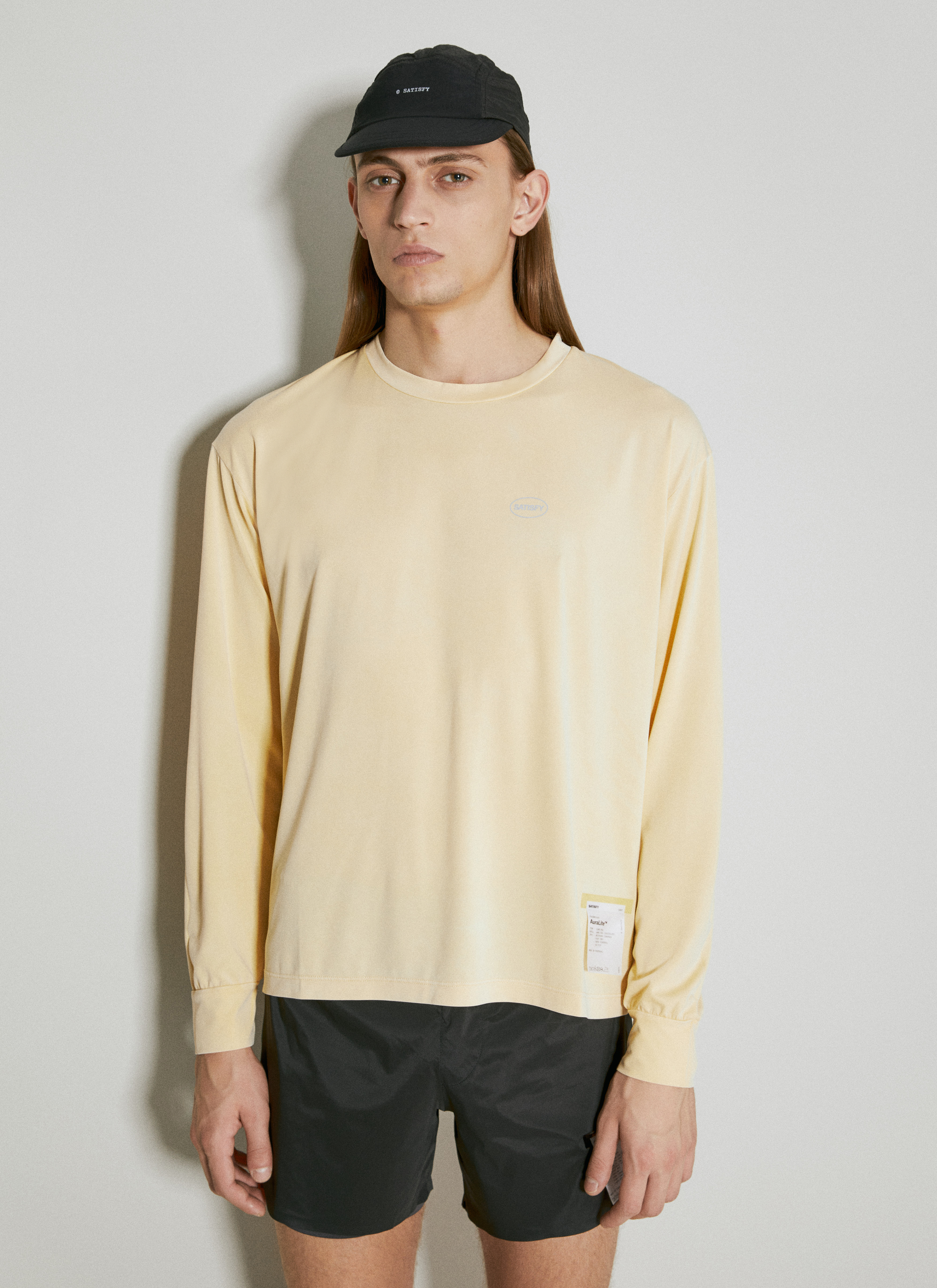 Satisfy Men's AuraLite™ Long Sleeve T-Shirt in Yellow | LN-CC®