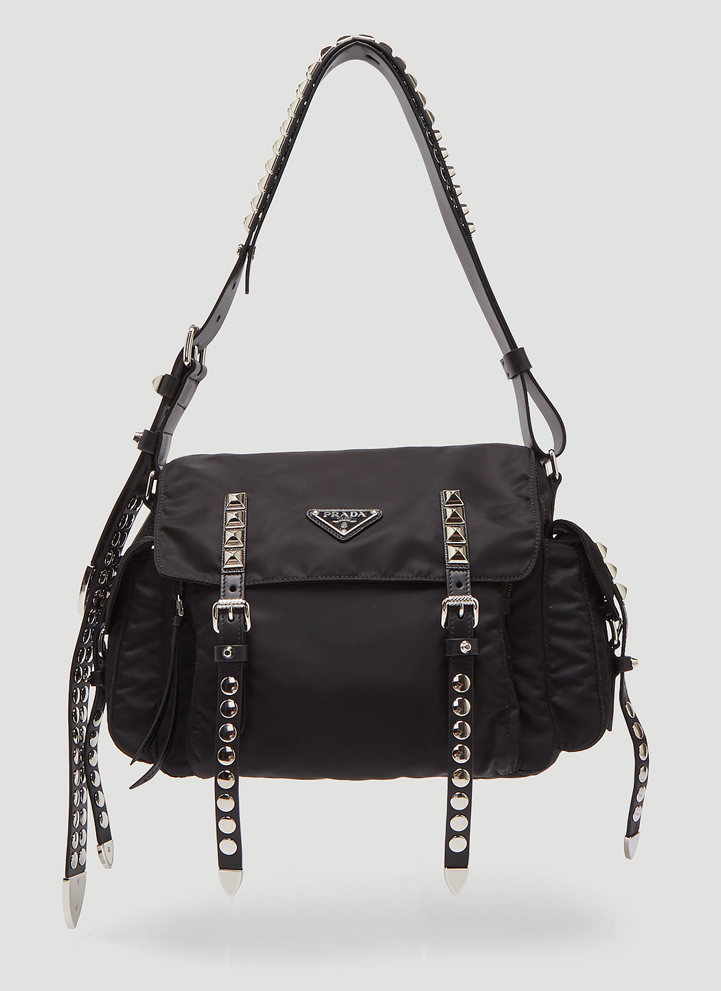 Prada adidas Re-Nylon Shoulder Bag Black in Nylon/Leather with Silver-tone  - GB