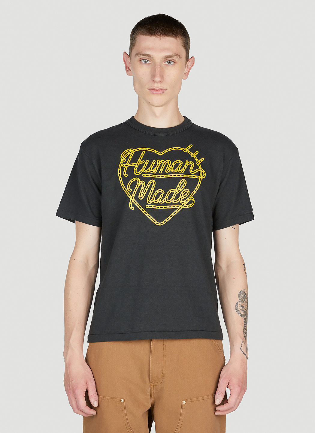 Human Made Men's Heart Logo T-Shirt in Black | LN-CC®