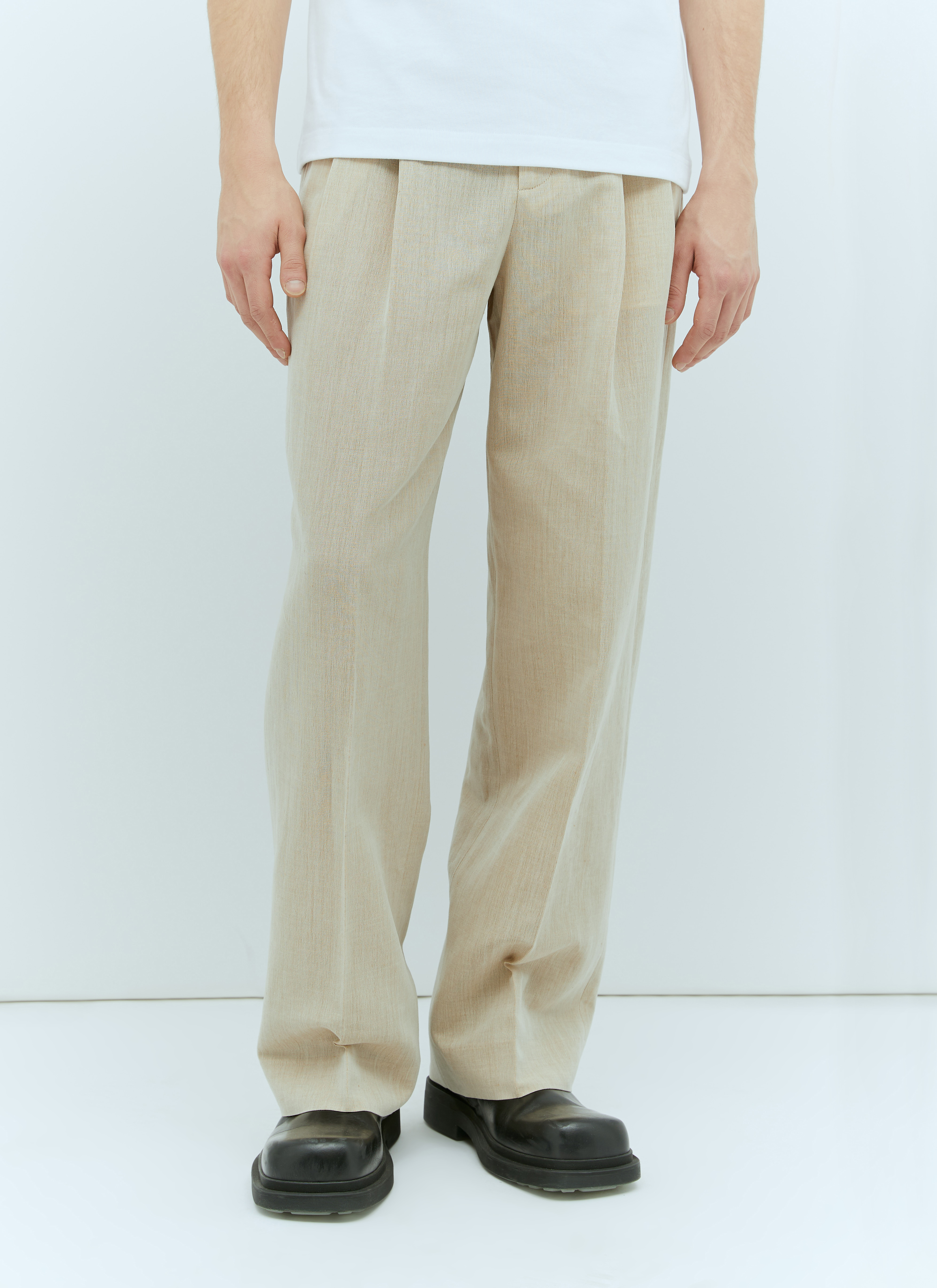 Jacquemus Men's Le Pantalon Titolo Pants in Beige | LN-CC®