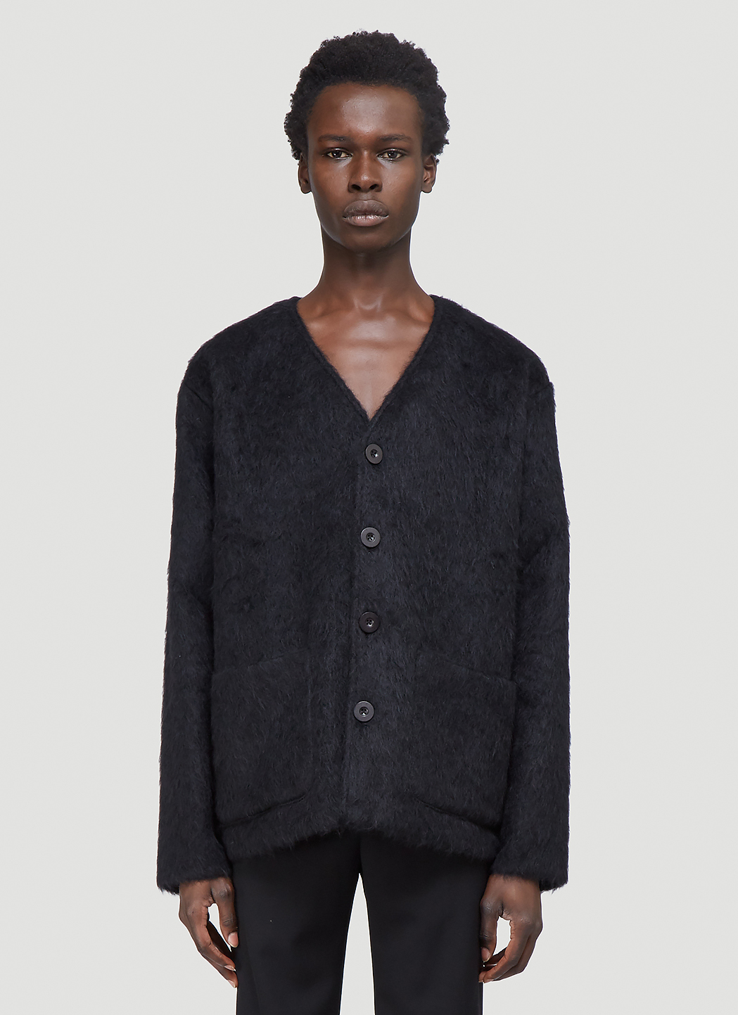 Our Legacy Textured Cardigan in Black | LN-CC