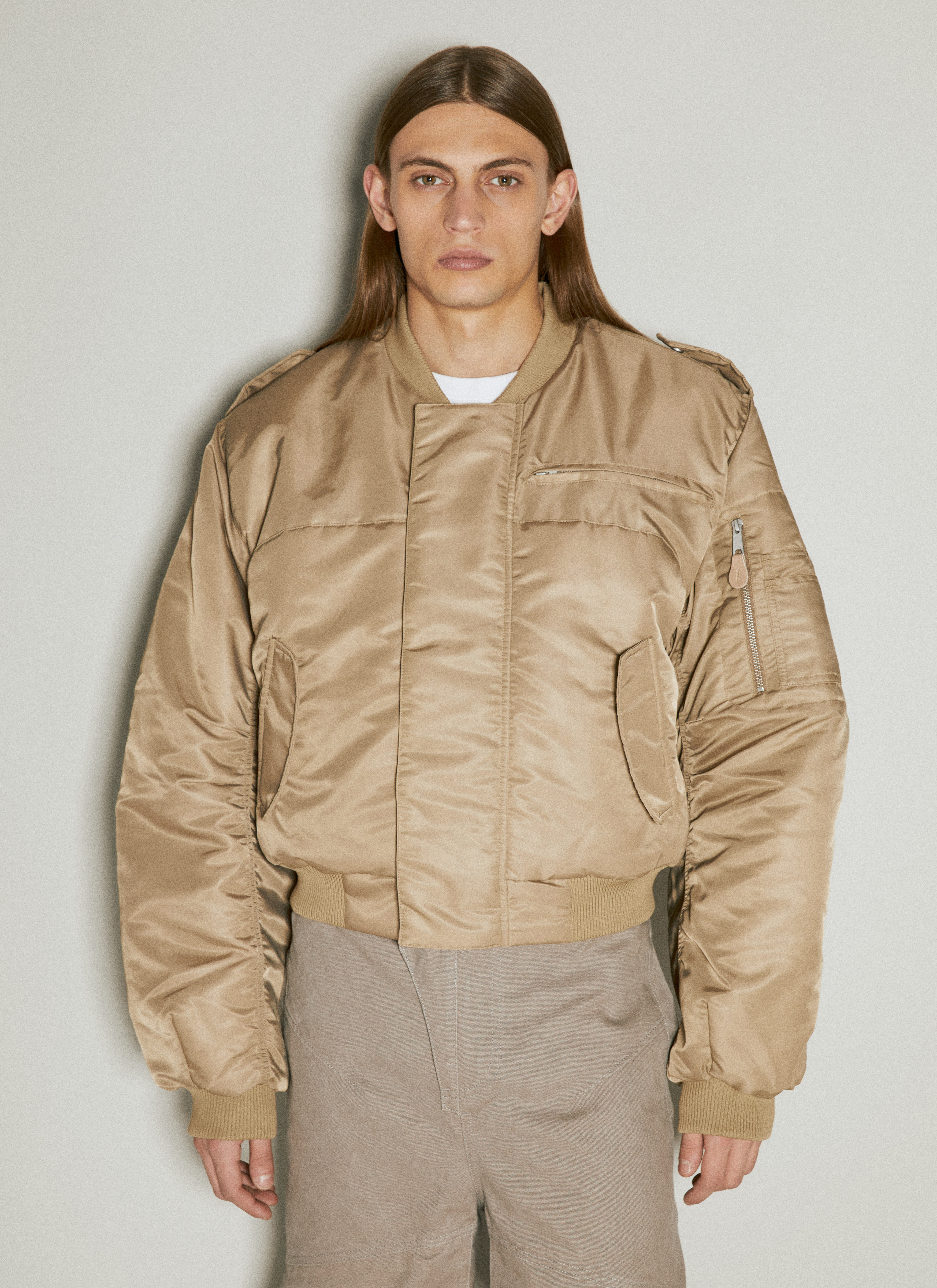 Entire Studios Men's A-2 Bomber Jacket in Beige | LN-CC®