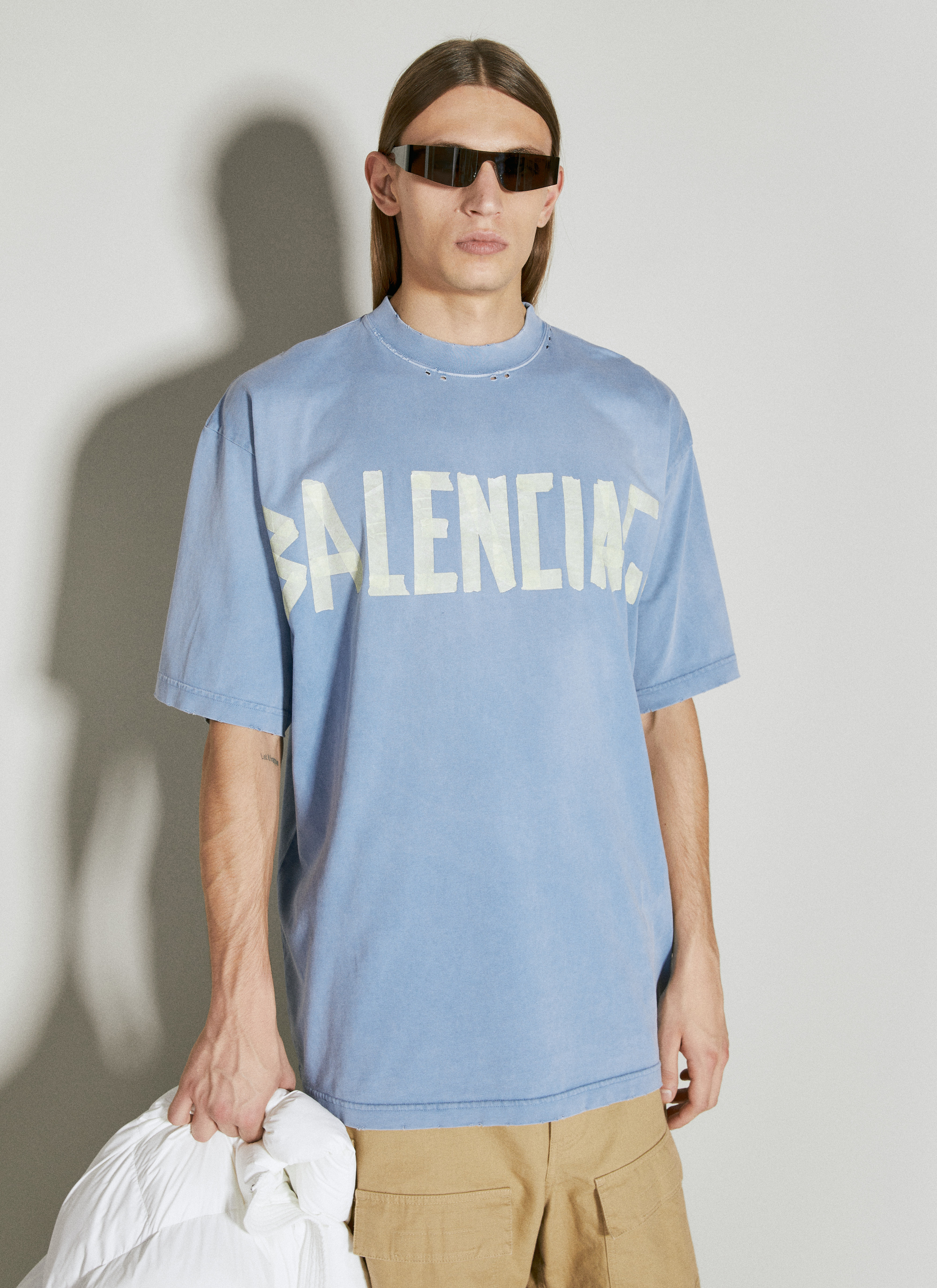 Blue balenciaga clearance t shirt