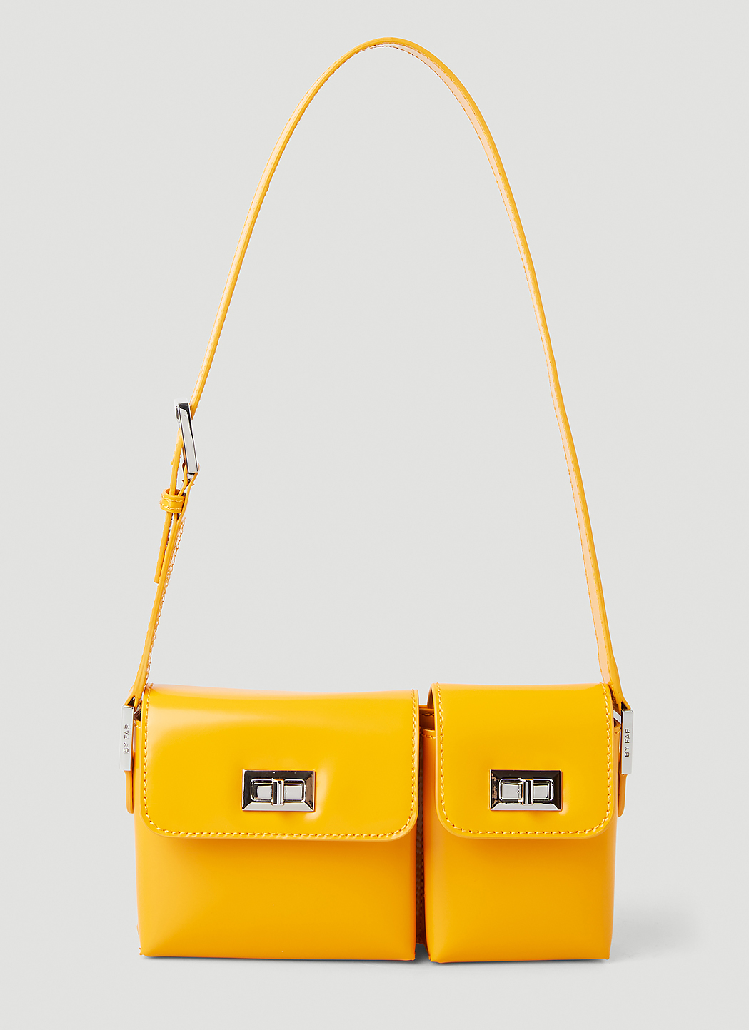 BY FAR Baby Billy Mini Baguette Shoulder Bag in Orange LN CC