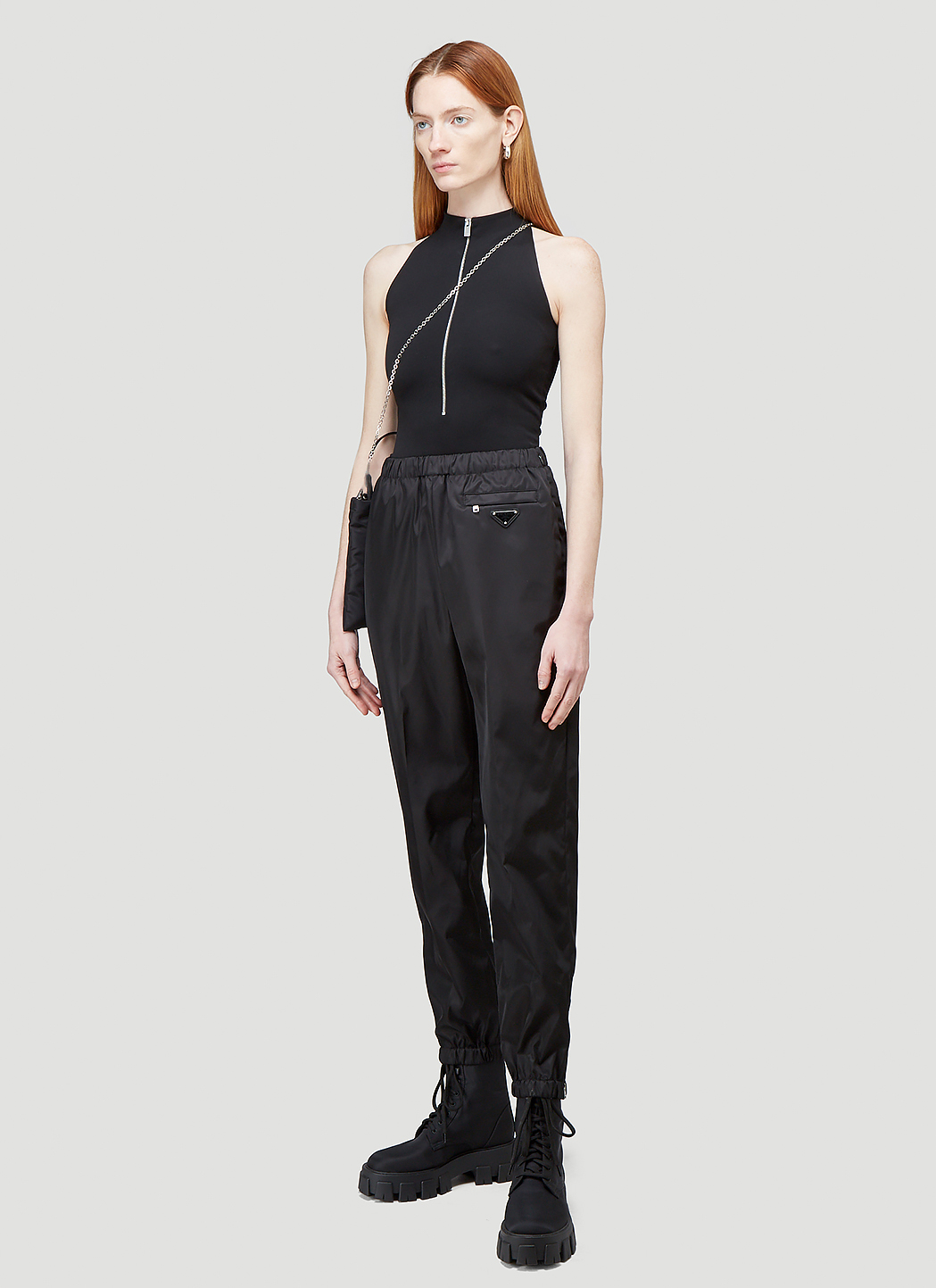 prada nylon pants womens