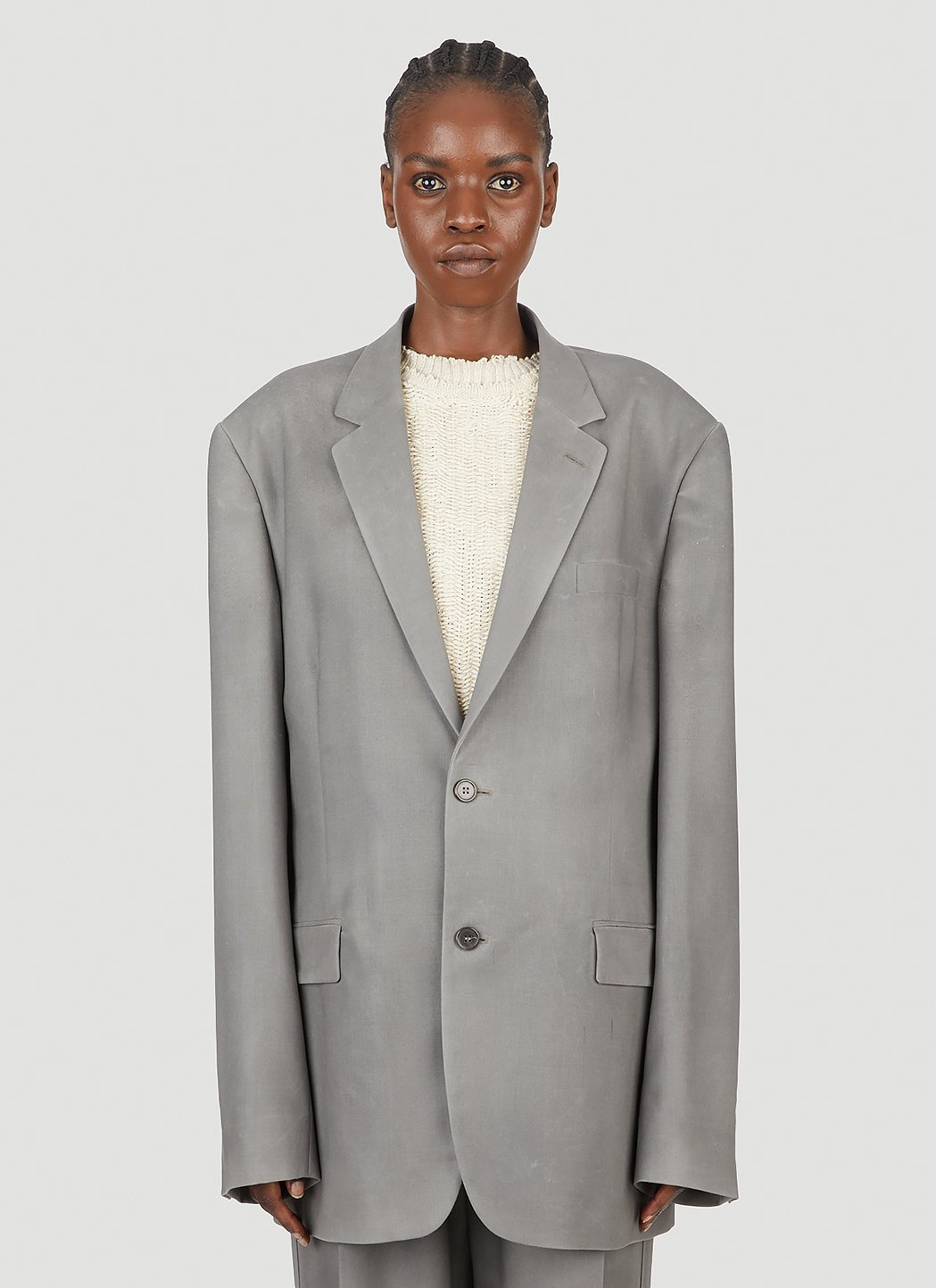 Maison Margiela Women's' Tailored Blazer in Grey | LN-CC®