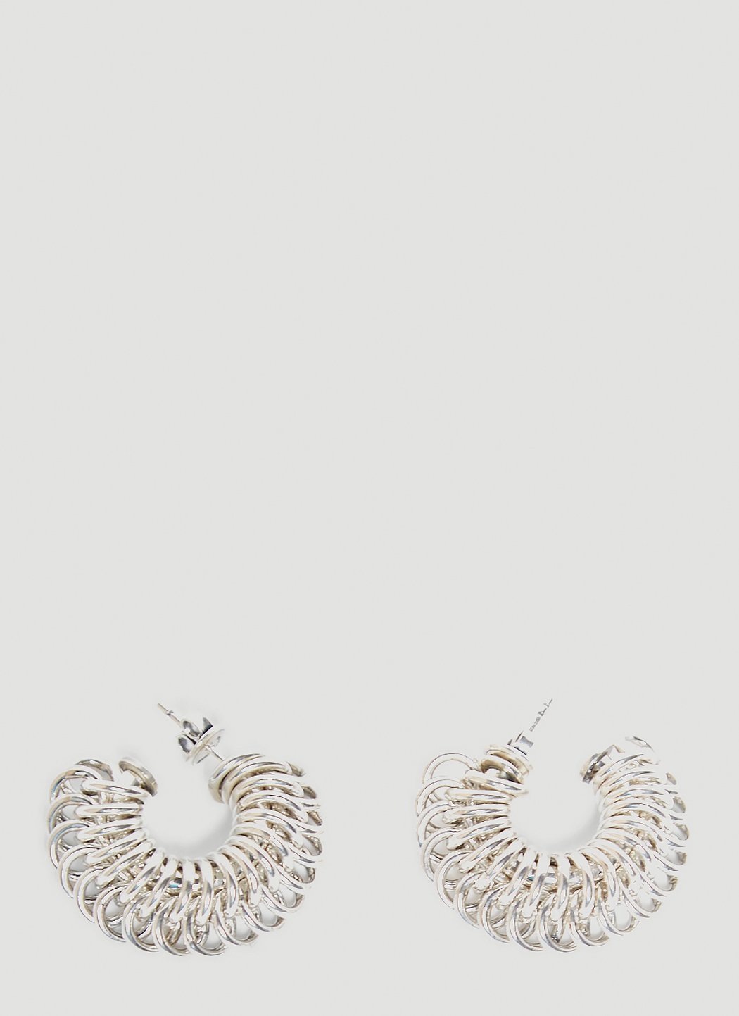 Mm6 maison margiela discount silver spiral hoops