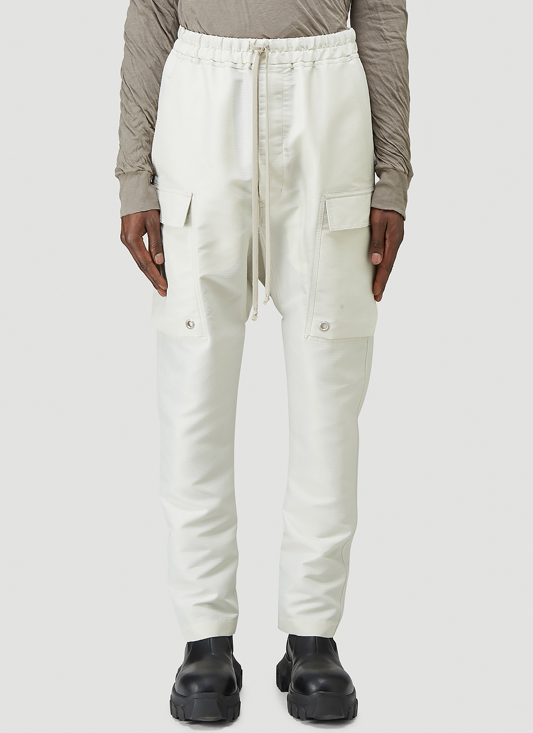 cream cargo trousers