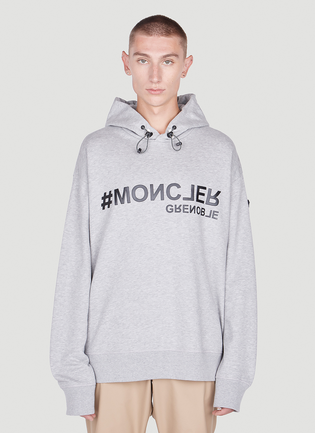 Moncler Grenoble Men s Logo Hooded Sweatshirt in Grey LN CC