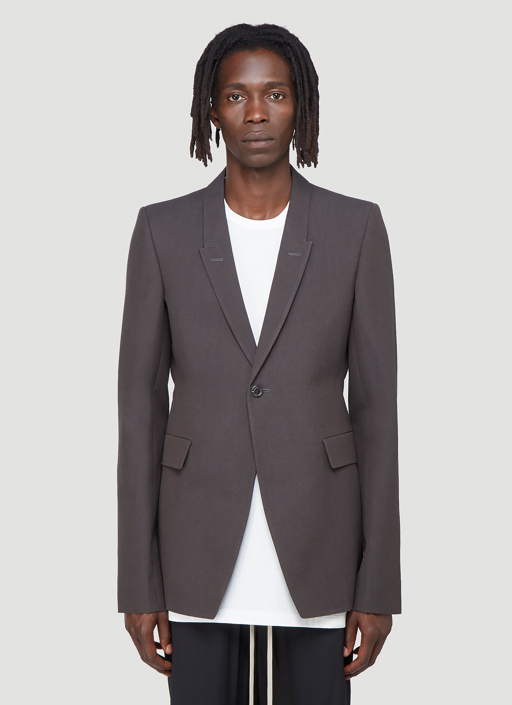 Rick Owens Lido Tailored Blazer in Grey | LN-CC