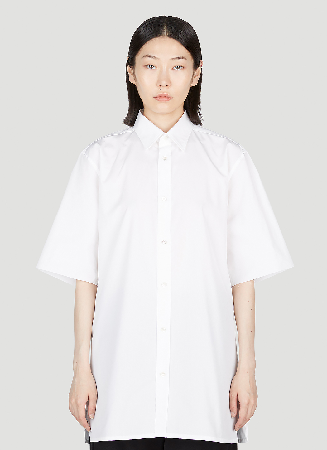 Maison Margiela Women's Raw Cuff Shirt in White | LN-CC®