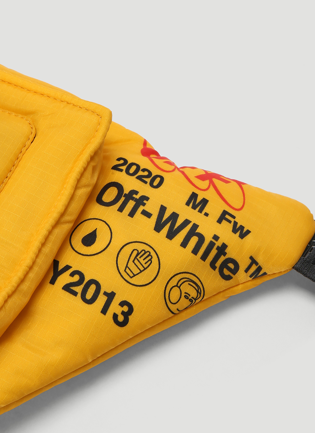 Off-White Logo Print Nylon Belt Bag in Yellow | LN-CC