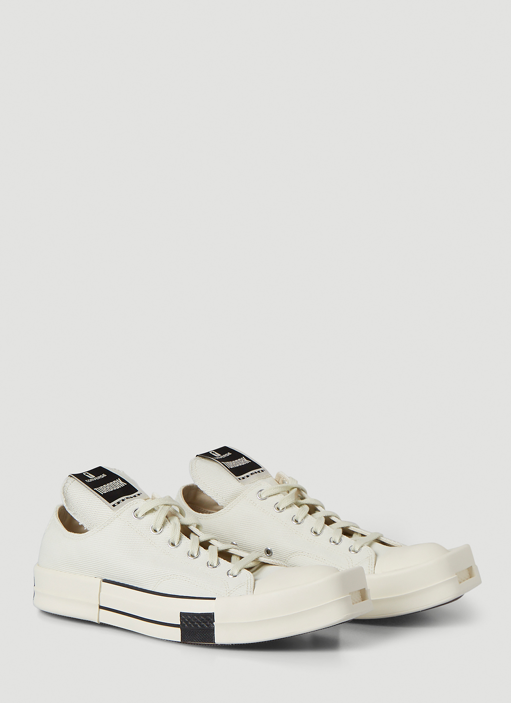 Rick Owens X Converse Unisex TURBODRK Chuck 70 Ox Sneakers in White | LN-CC