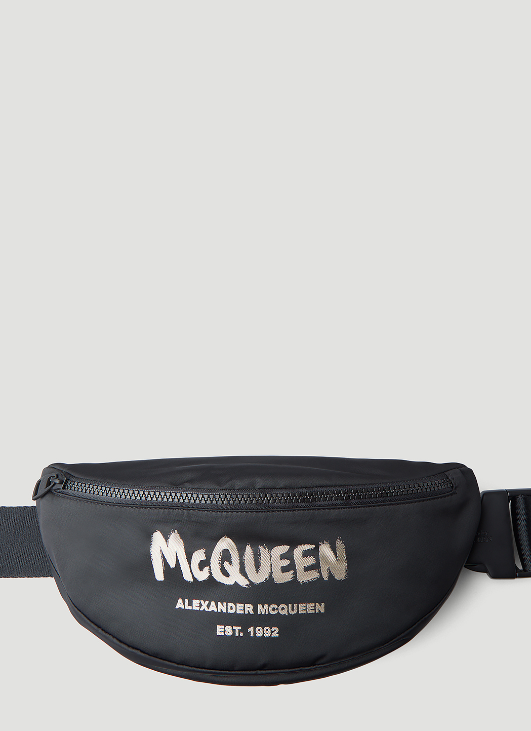 Alexander McQueen ブラック グラフィティロゴベルトバッグ | LN-CC®